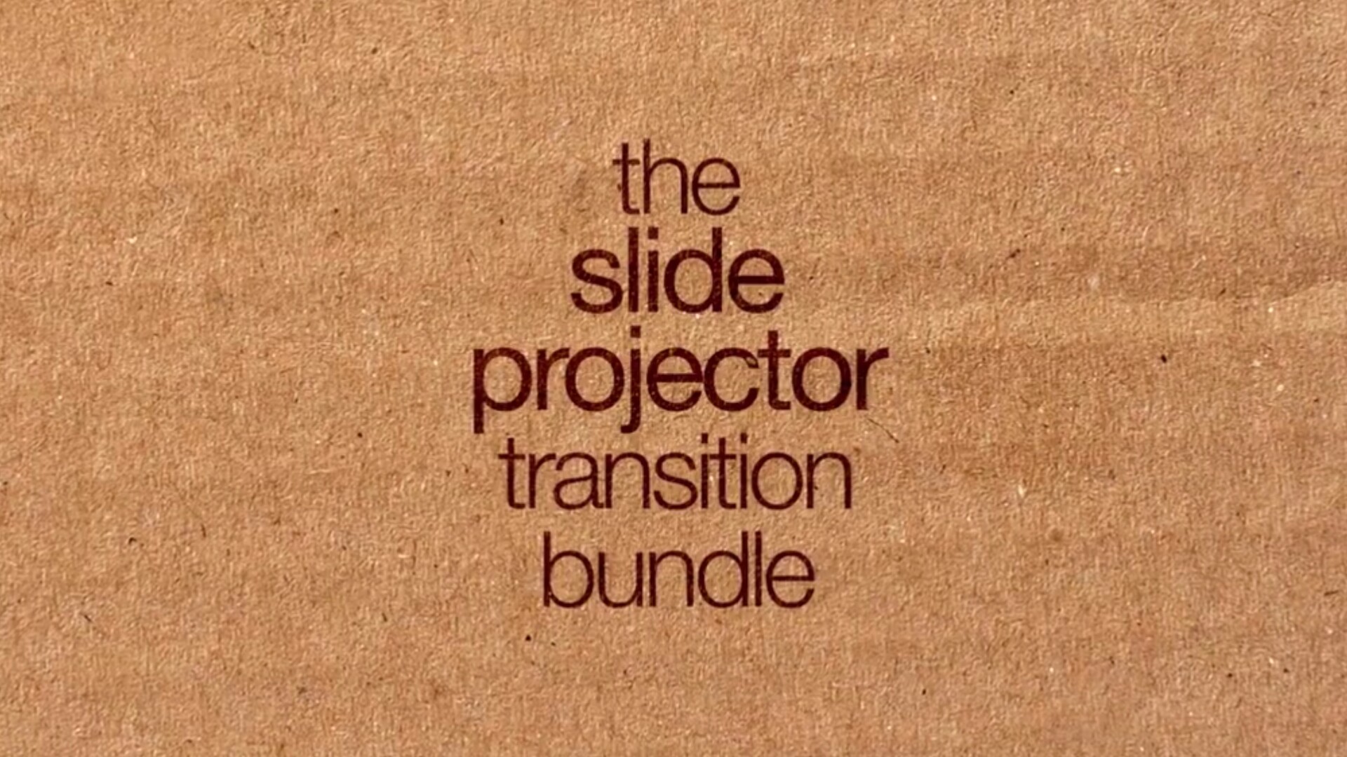FCPX插件: Slide Projector(怀旧风格幻灯机转场)