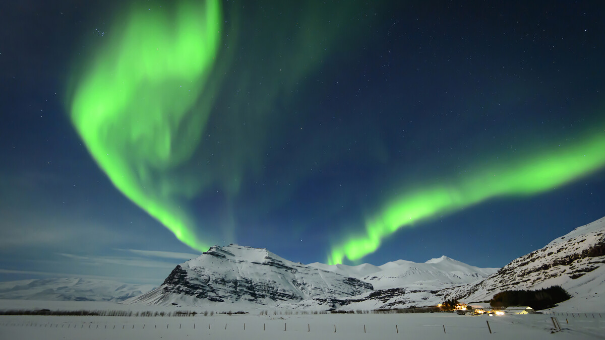天然纤维冰岛hd图片北极光