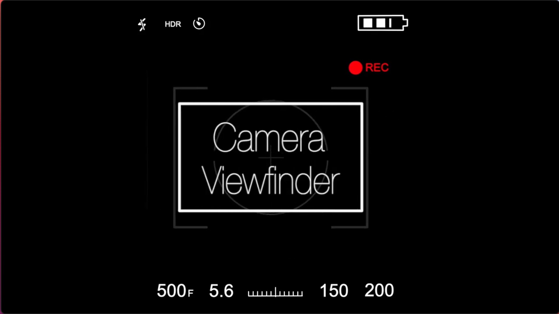 FCPX插件：摄像机对焦UI边框动画Camera Viewfinder