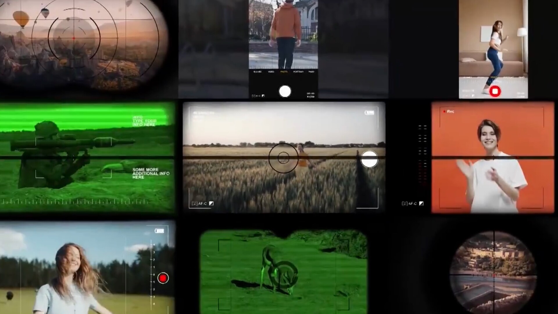 FCPX插件:相机手机拍照望远镜取景器UI动画预设 Viewfinder Essentials