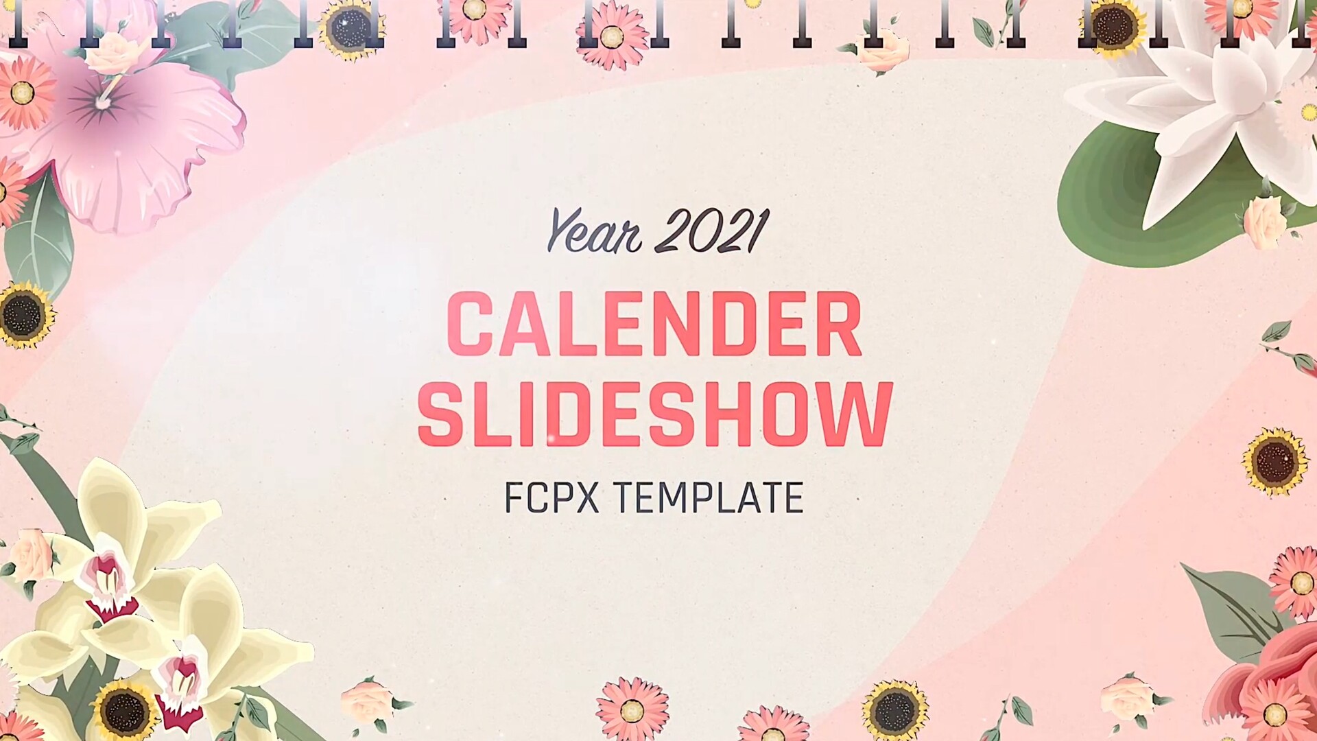 FCPX插件:日历相册婚礼照片开场 Calendar Slideshow