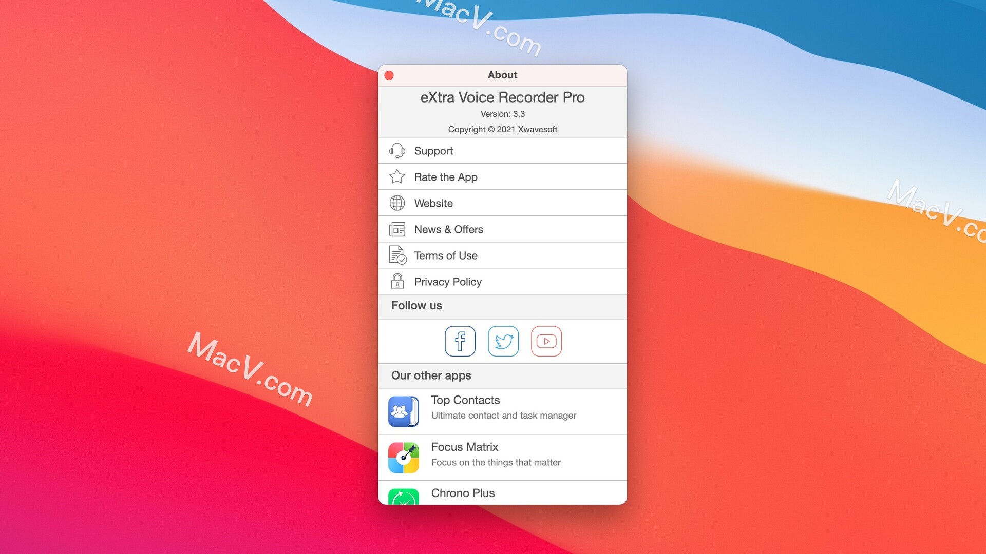 mac录音机工具-eXtra Voice Recorder Pro for mac(专业录音机)下载