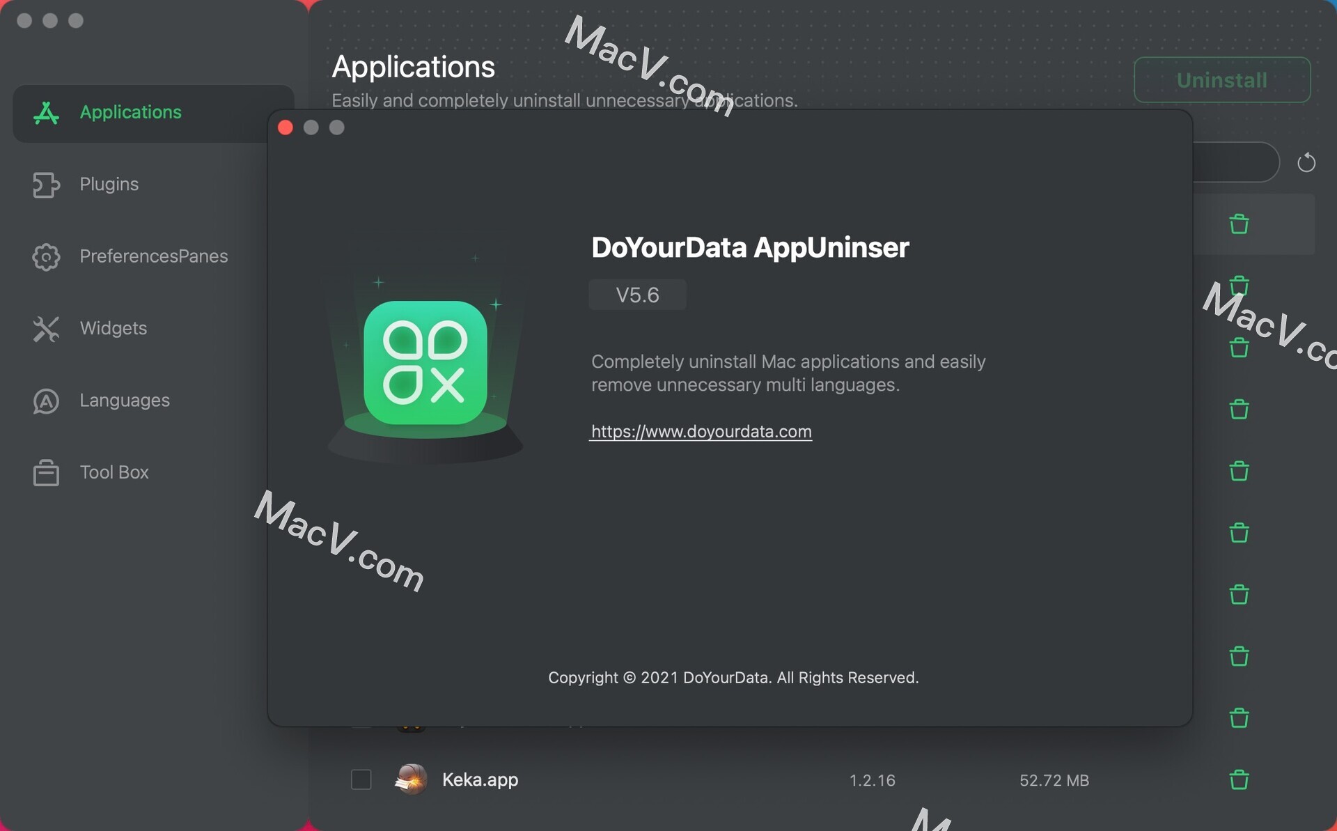 DoYourData AppUninse Mac破解版-DoYourData AppUninser for Mac(软件卸载工具) 下载