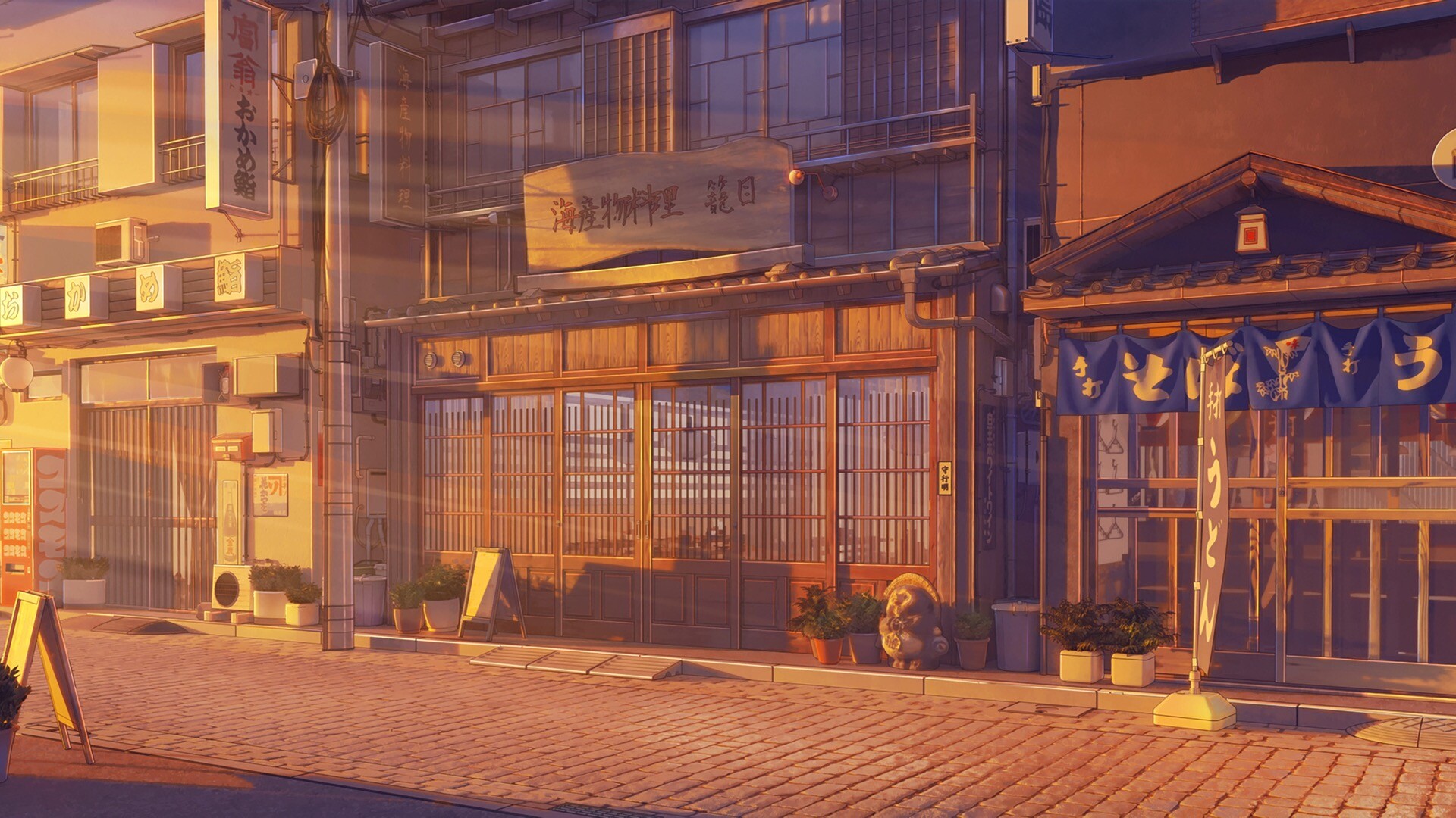 日系壁纸动漫街道横屏图片
