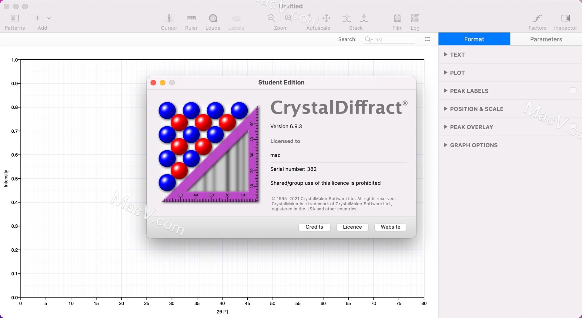 CrystalDiffract注册版-CrystalDiffract for Mac(交互式粉末衍射实验数据软件) 下载