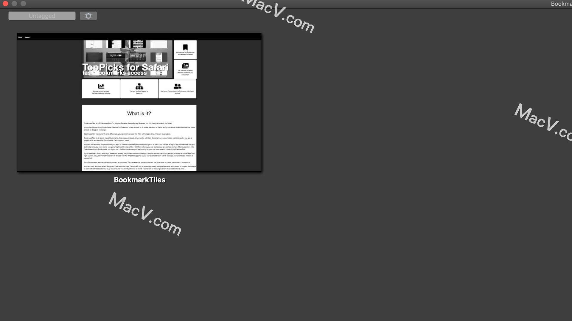 BookmarkTiles mac版-BookmarkTiles for Mac(Safari书签组件)下载