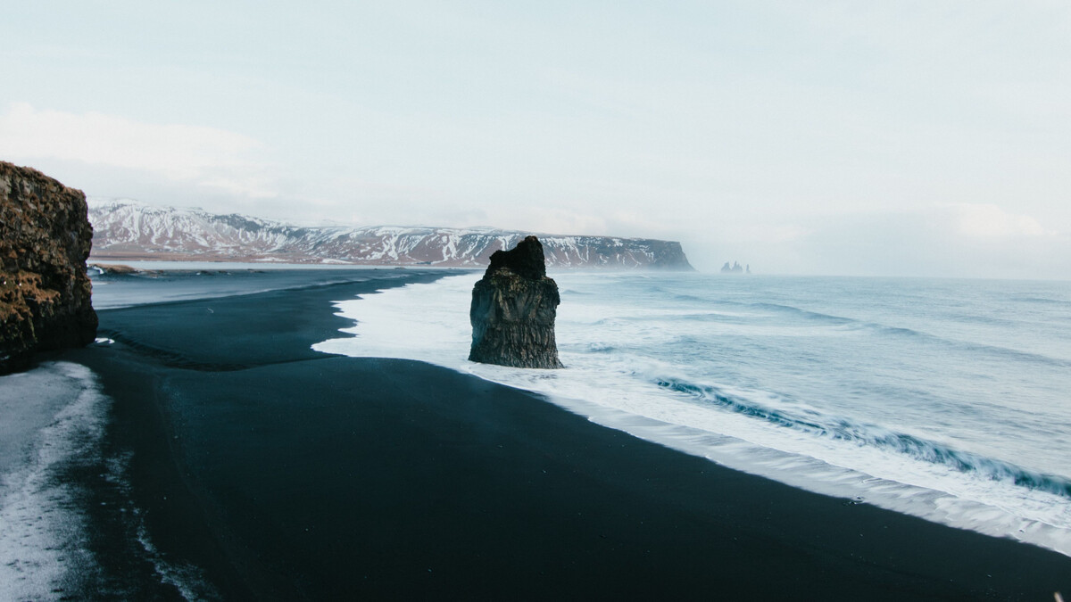 冰岛岩石大海