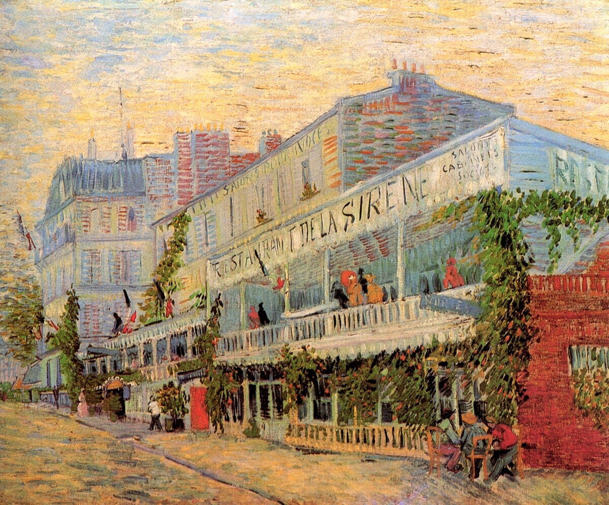 巴黎餐馆绘画