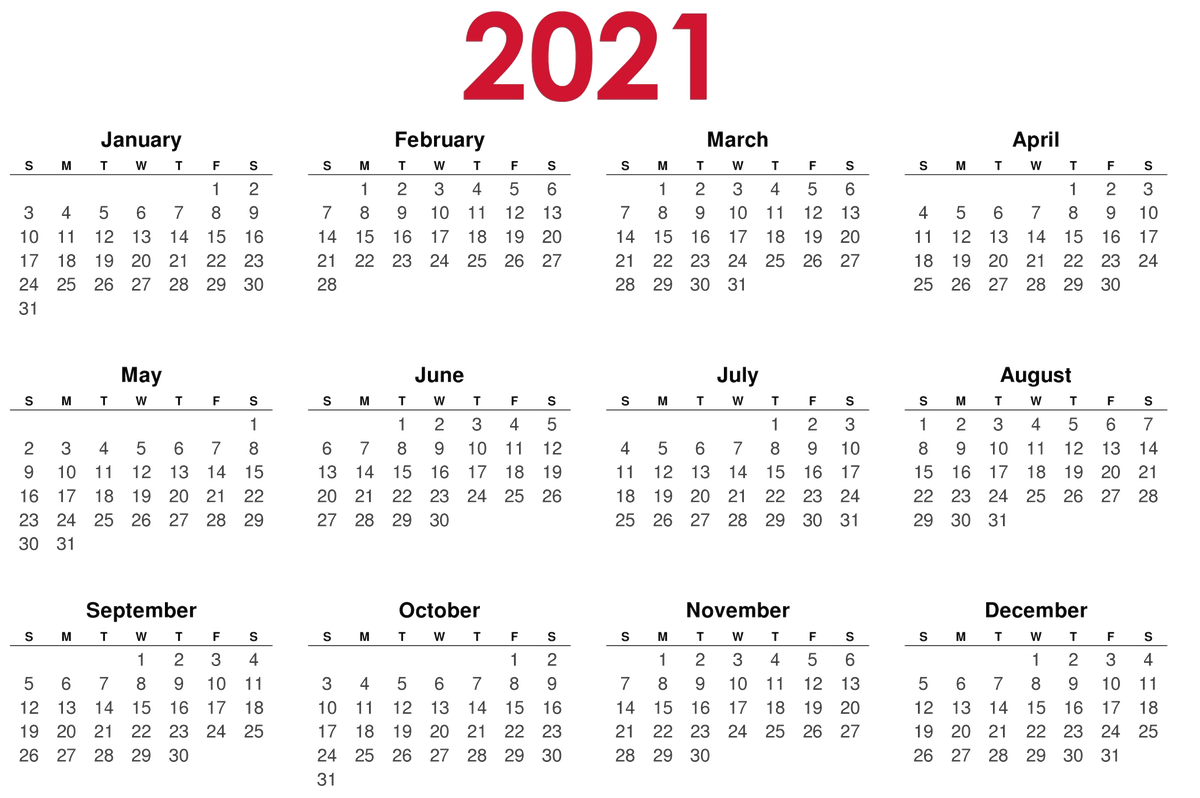 2021年新年杂项日历