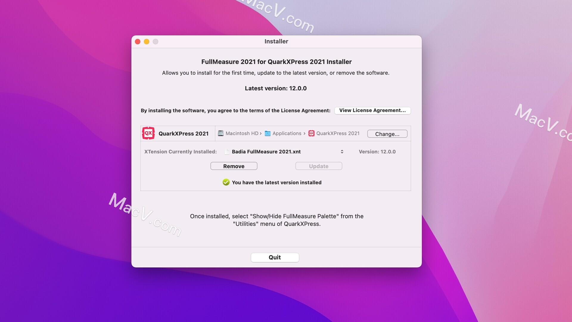 FullMeasure 2021 破解版-FullMeasure 2021 for QuarkXPress 2021 Mac(QuarkXPress文档信息访问工具) 下载