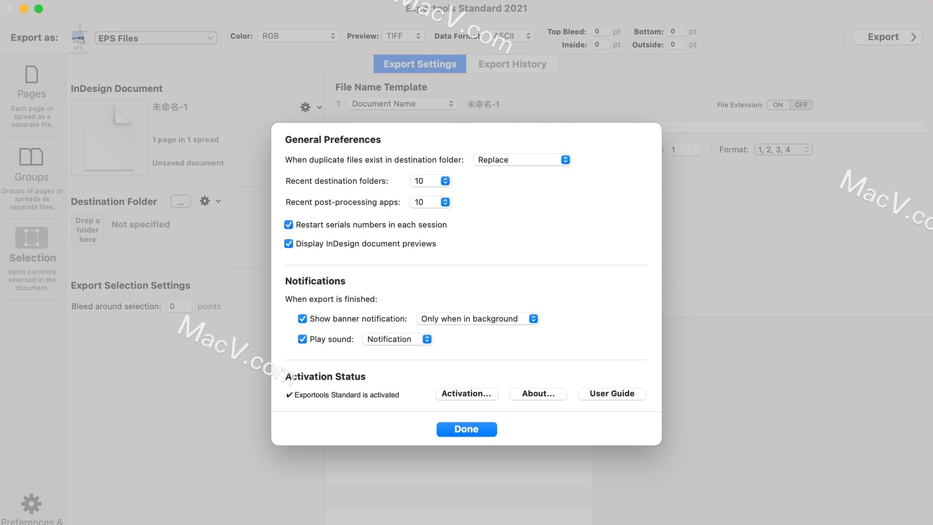 Exportools Standard 2021 Mac破解版-Exportools Standard 2021 for InDesign Mac版(InDesign文档导出工具) 下载