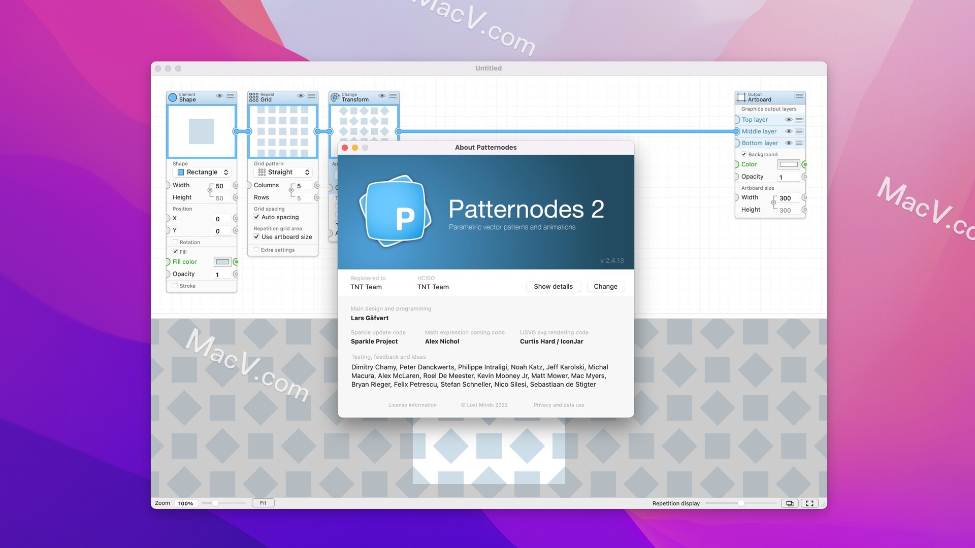 pattermodes mac破解版下载-PatterNodes for Mac(创建图形矢量模式工具) 