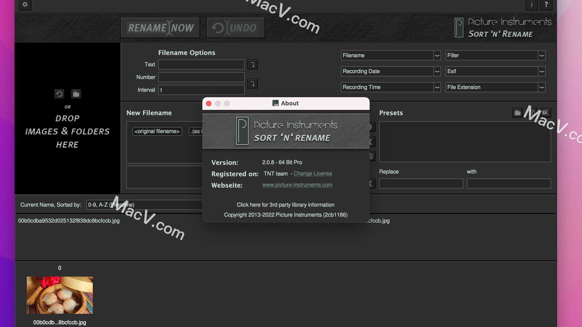 sort n rename mac破解版-Picture Instruments Sort n Rename for Mac(mac文件重命名工具) 下载