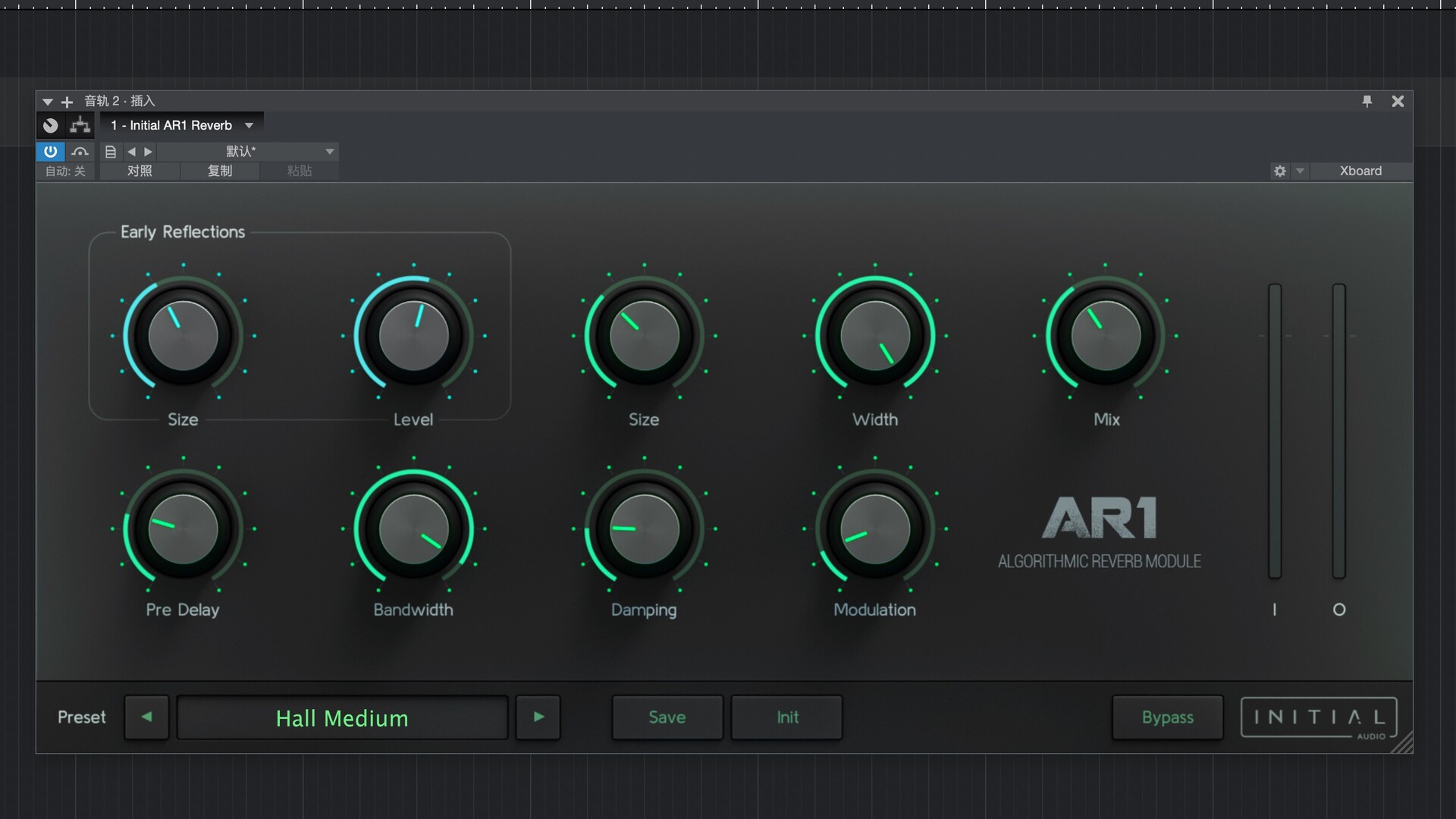Initial Audio AR1 Reverb for Mac(算法混响插件) 