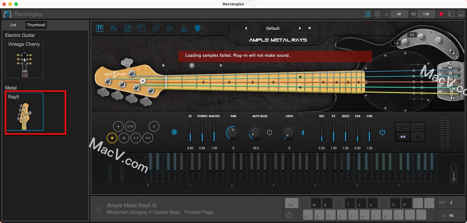 Ample Metal Ray5下载-Ample Sound Ample Bass Metal Ray5 for mac(Ray5低弦电吉他音源)