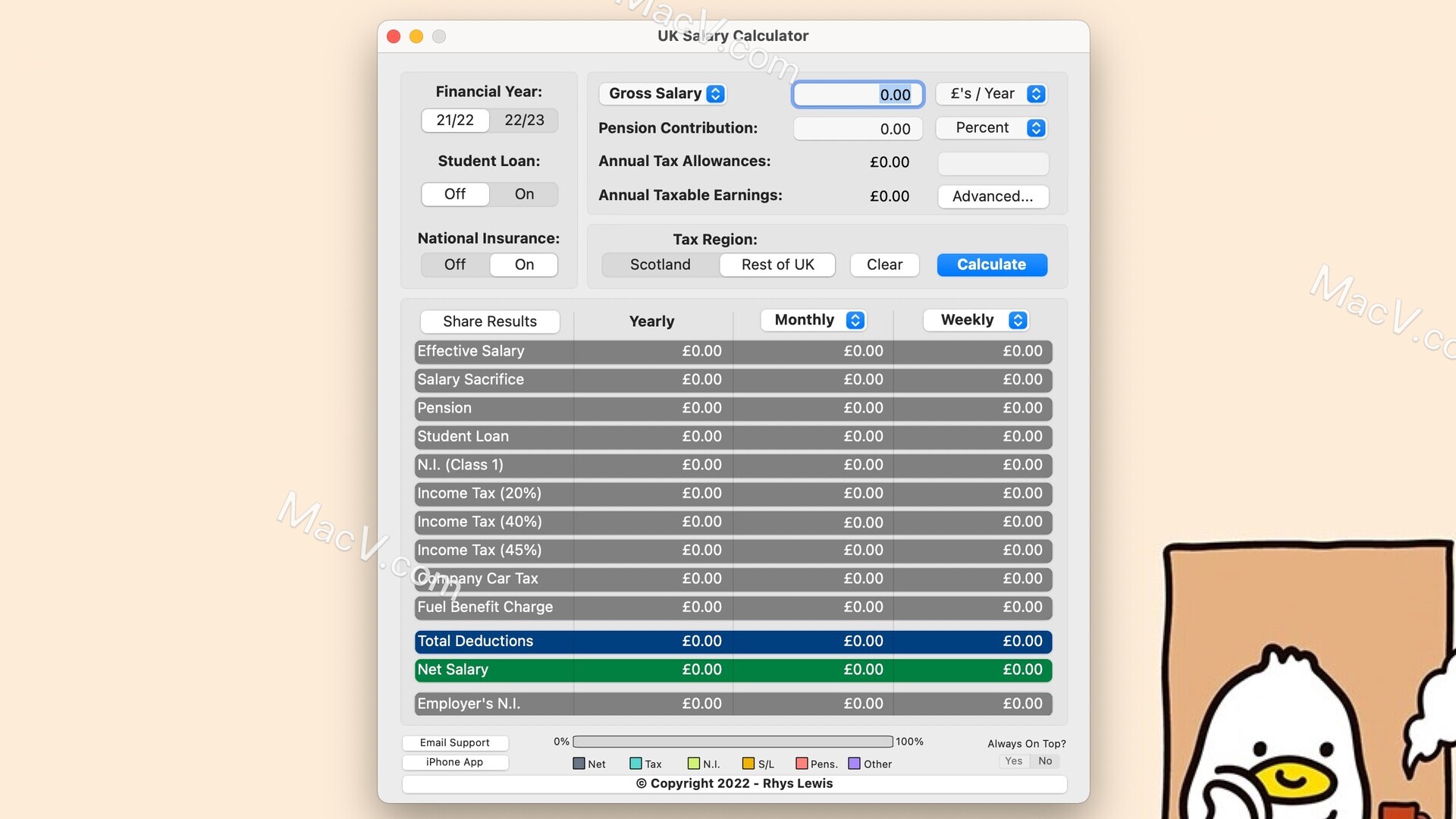 UK Salary Calculator破解-UK Salary Calculator for Mac(英国工资计算器)下载