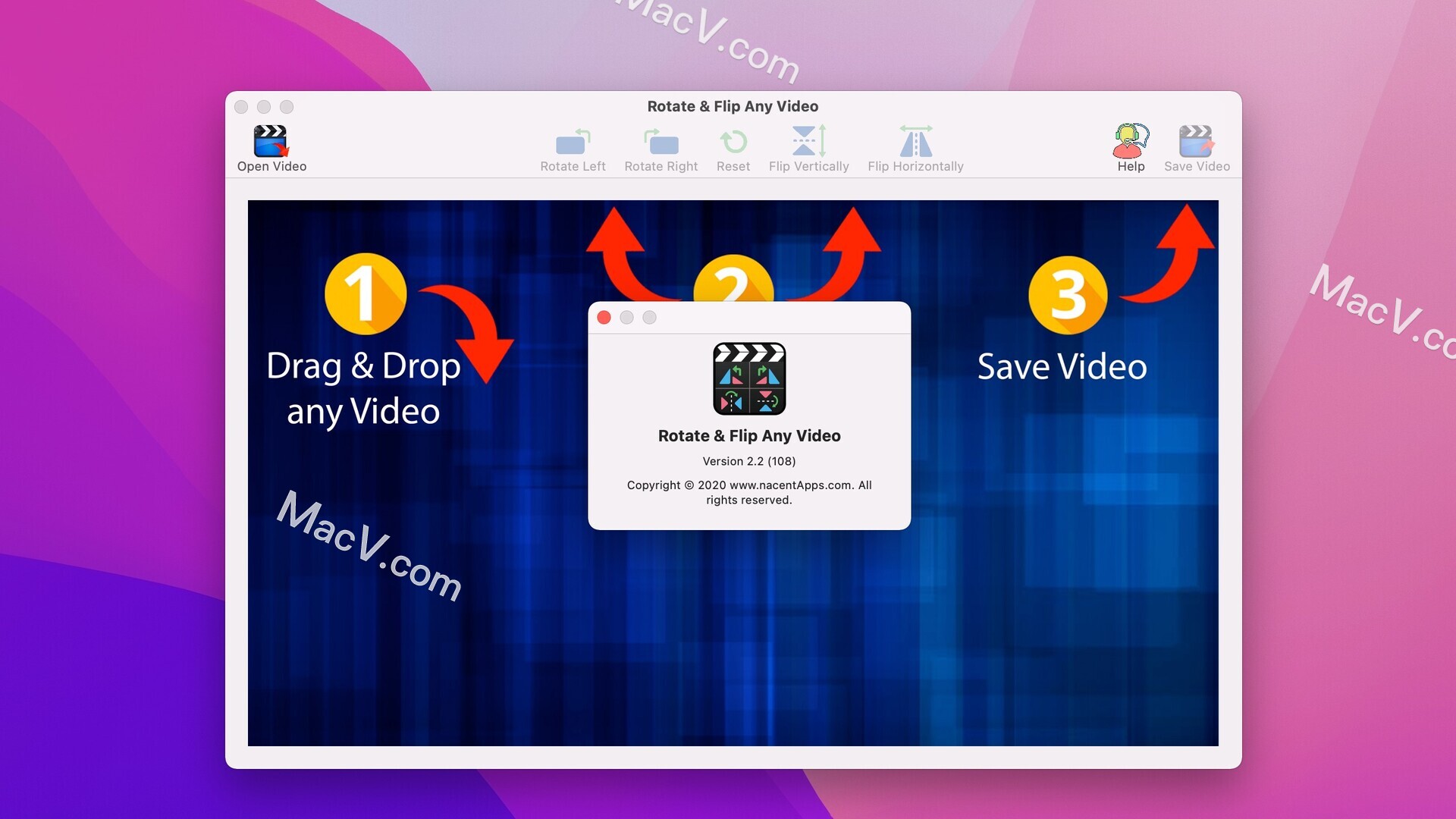 Rotate & Flip Any Video下载-Rotate & Flip Any Video for Mac(视频旋转工具) v2.2激活版