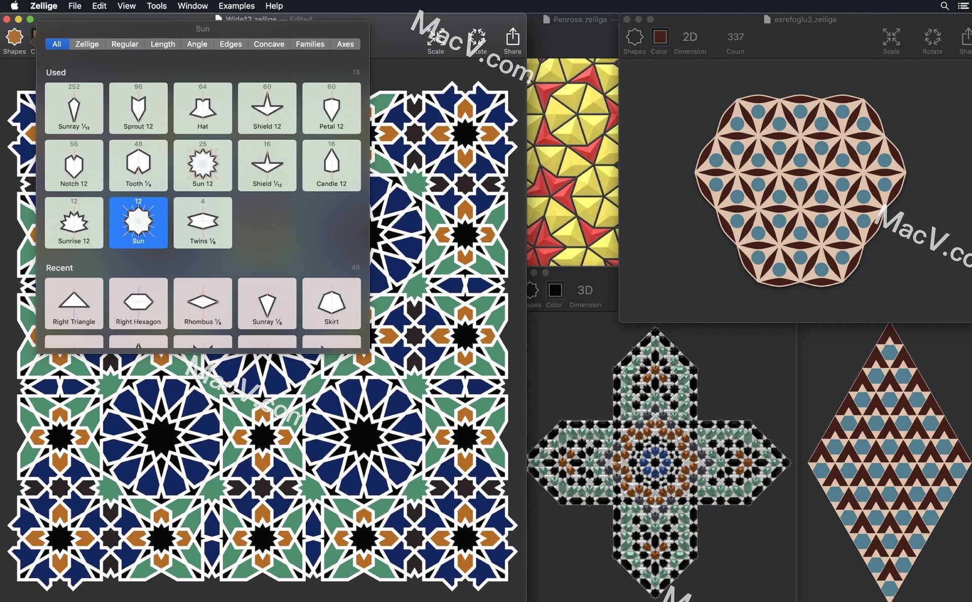 Zellige Polygon Mosaic Design破解版-Zellige Polygon Mosaic Design for Mac(多边形马赛克设计) 下载