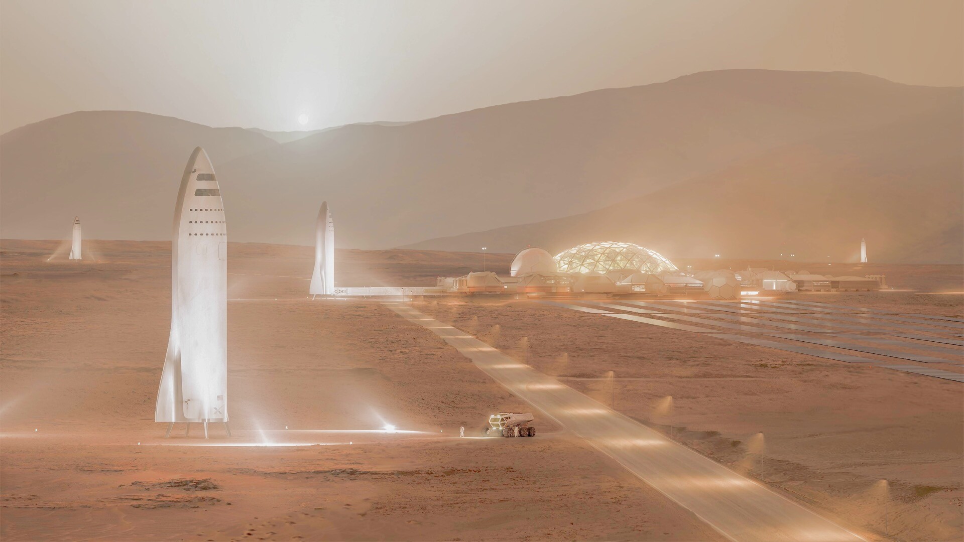 SpaceX Mars Colony火星殖民地动态Mac壁纸