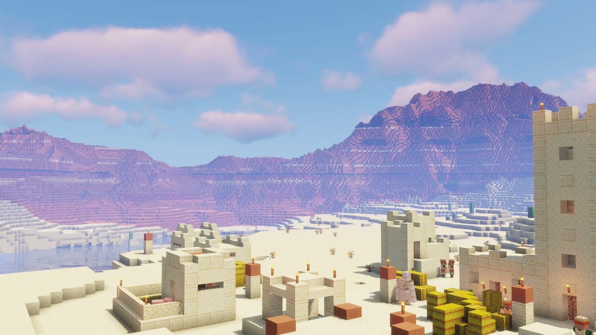 我的世界Minecraft Village Desert高清Mac壁纸