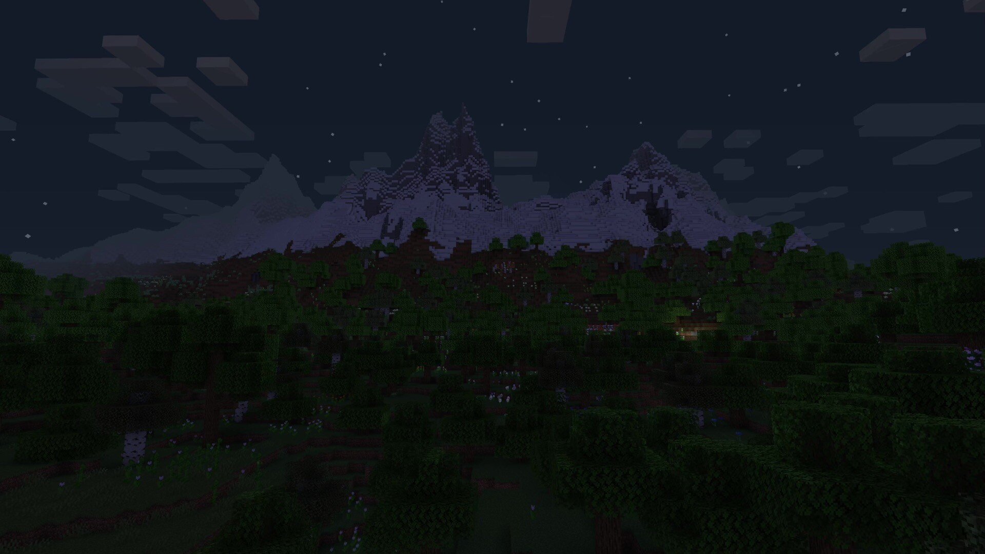 高清我的世界Minecraft Mountainscape全屏Mac壁纸