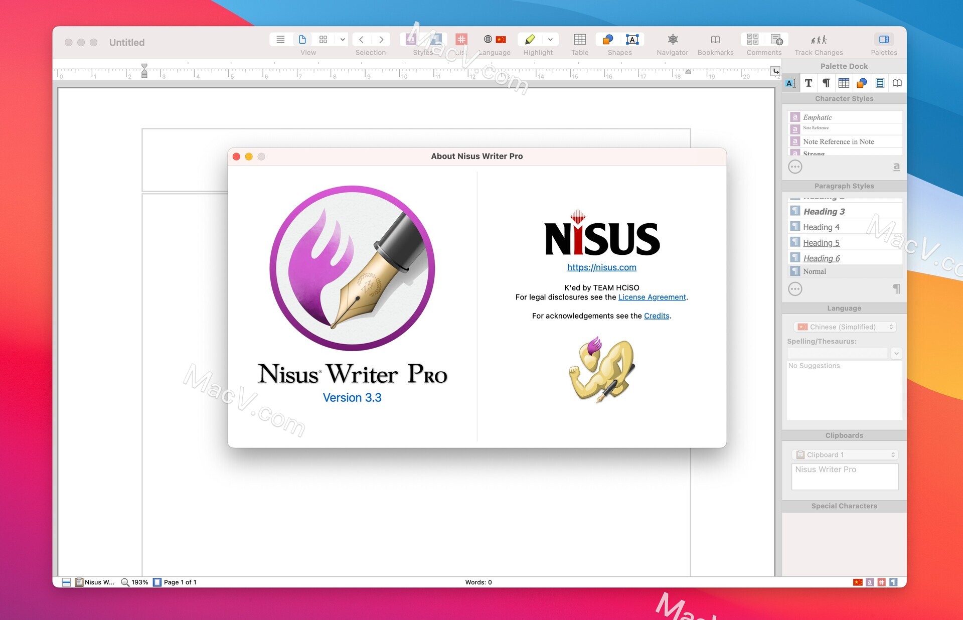 Nisus Writer Pro mac破解版下载-Nisus Writer Pro for Mac(专业的文字处理器)