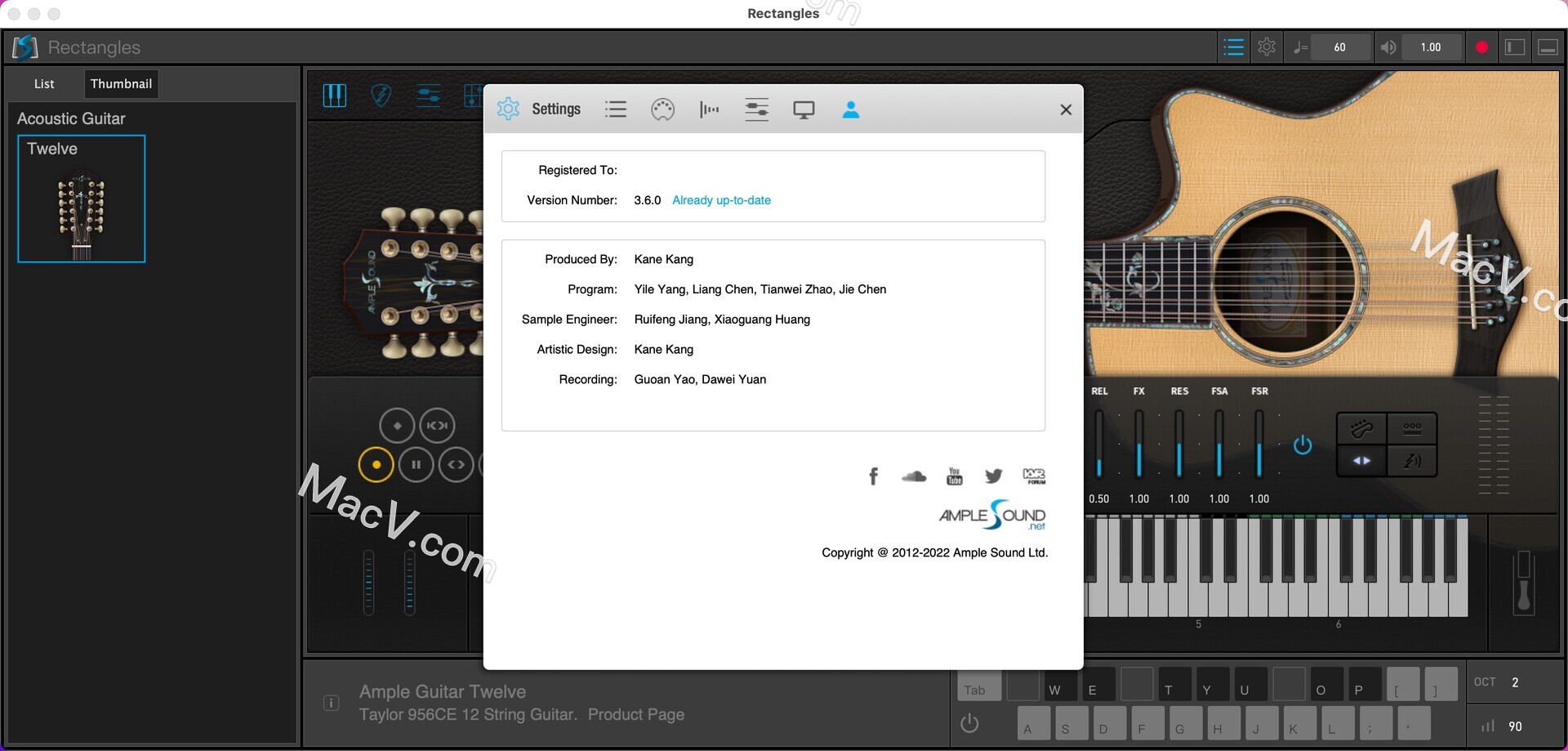 AG12 Mac破解版下载-Ample Sound Ample Guitar Twelve for Mac(12弦吉他) 