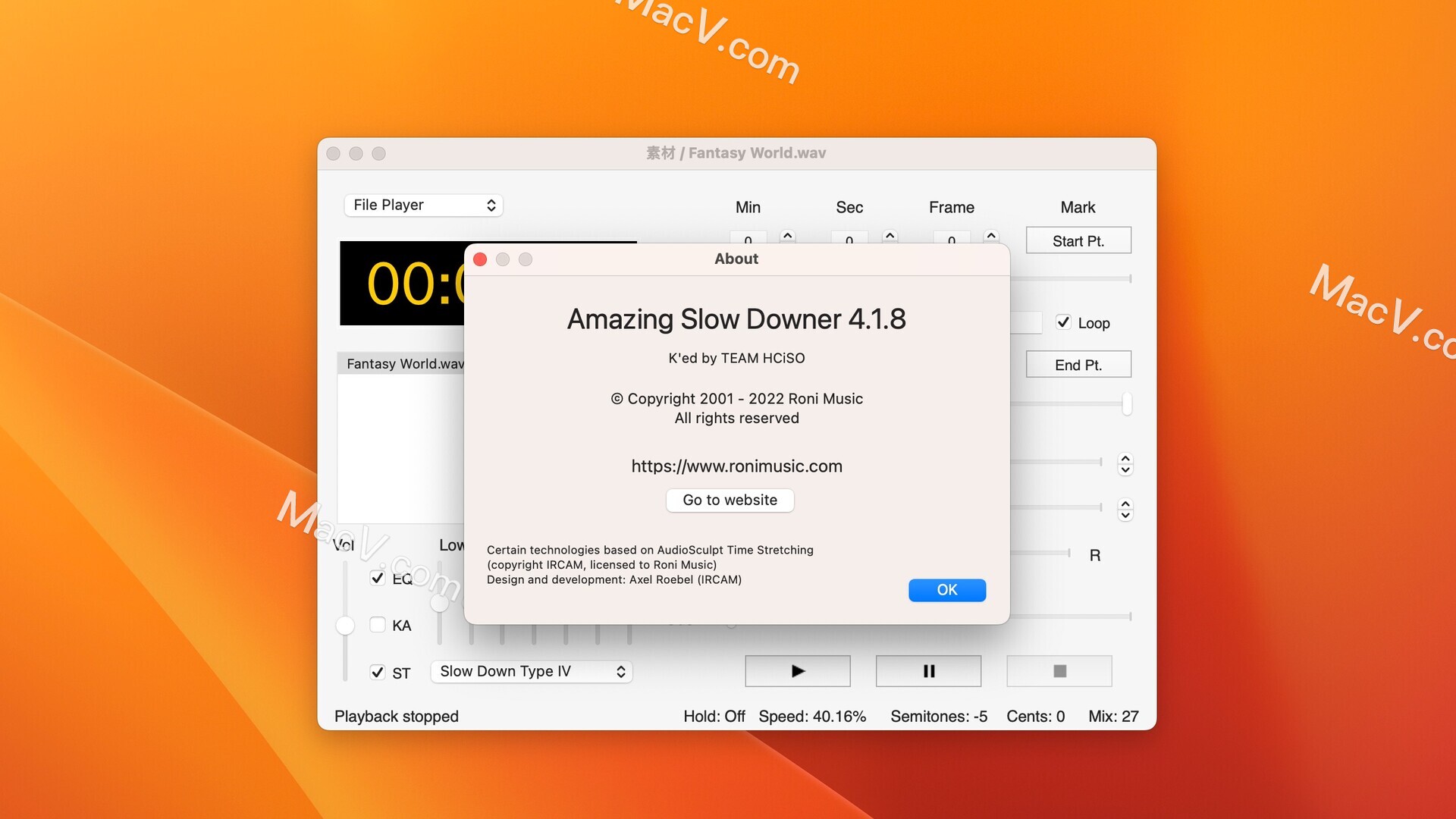 Amazing Slow Downer破解版下载-Amazing Slow Downer for Mac(音速控制器) 