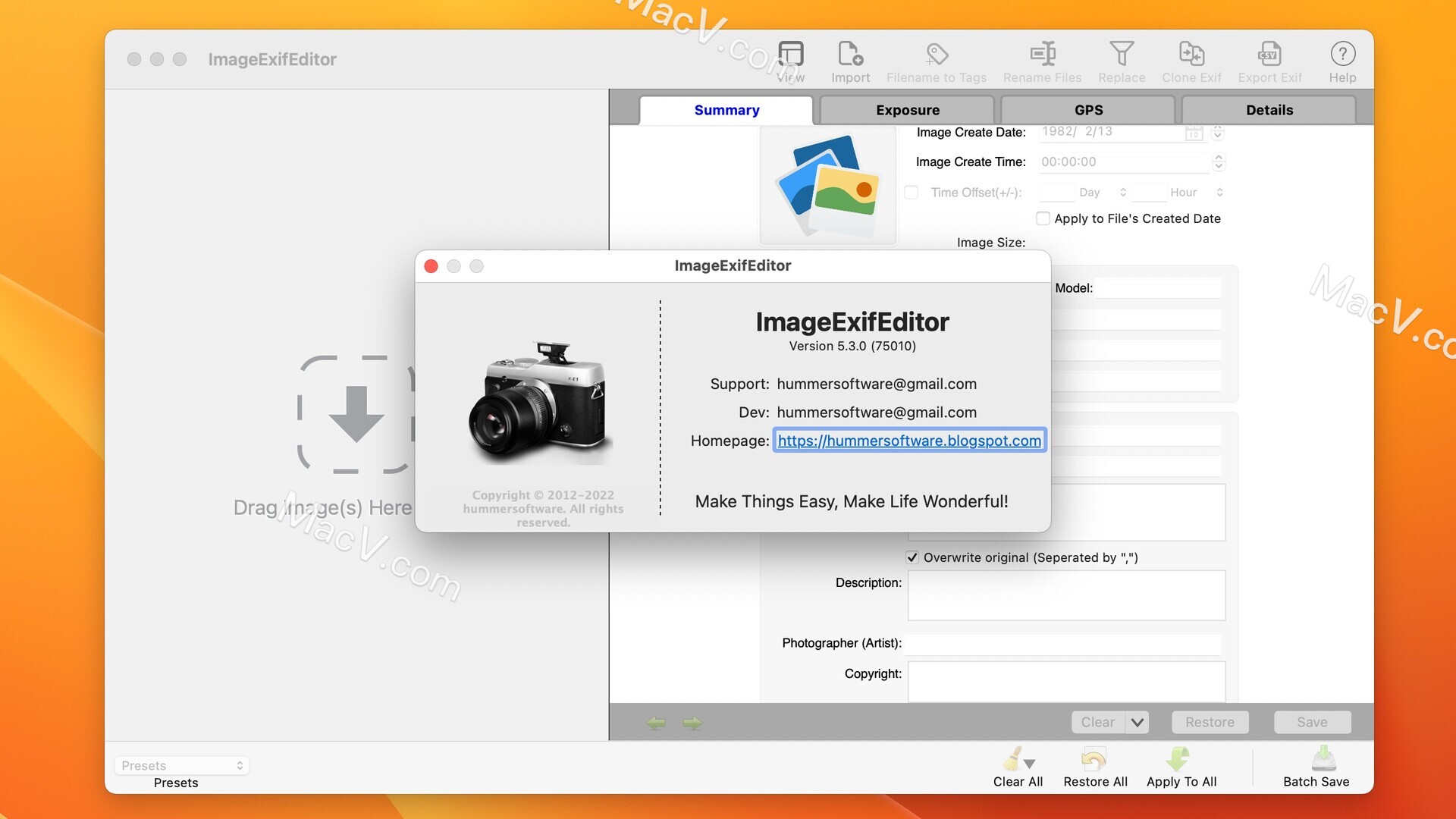 ImageExifEditor for mac下载-ImageExifEditor for mac(图像Exif编辑工具)