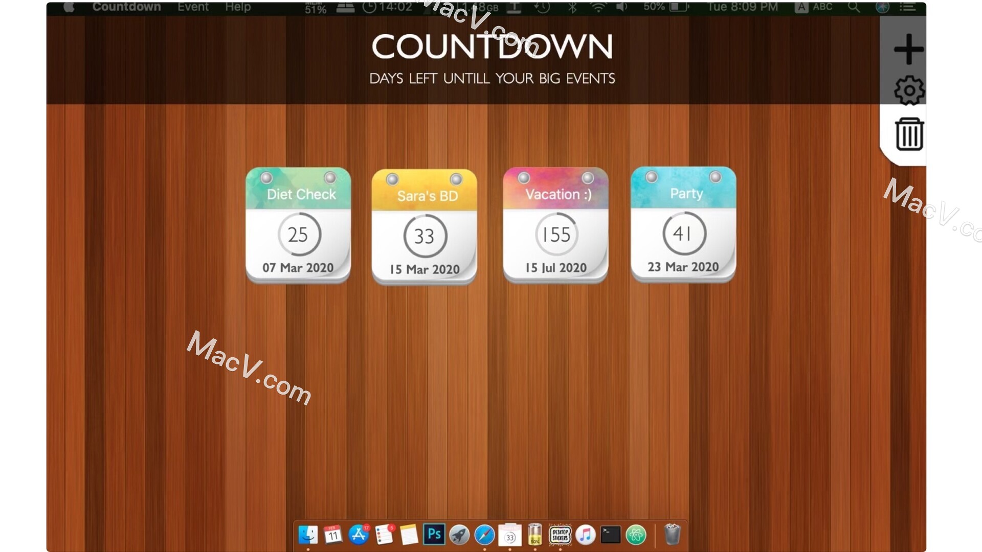 Countdown mac破解版-Countdown for mac(mac倒计时软件)下载