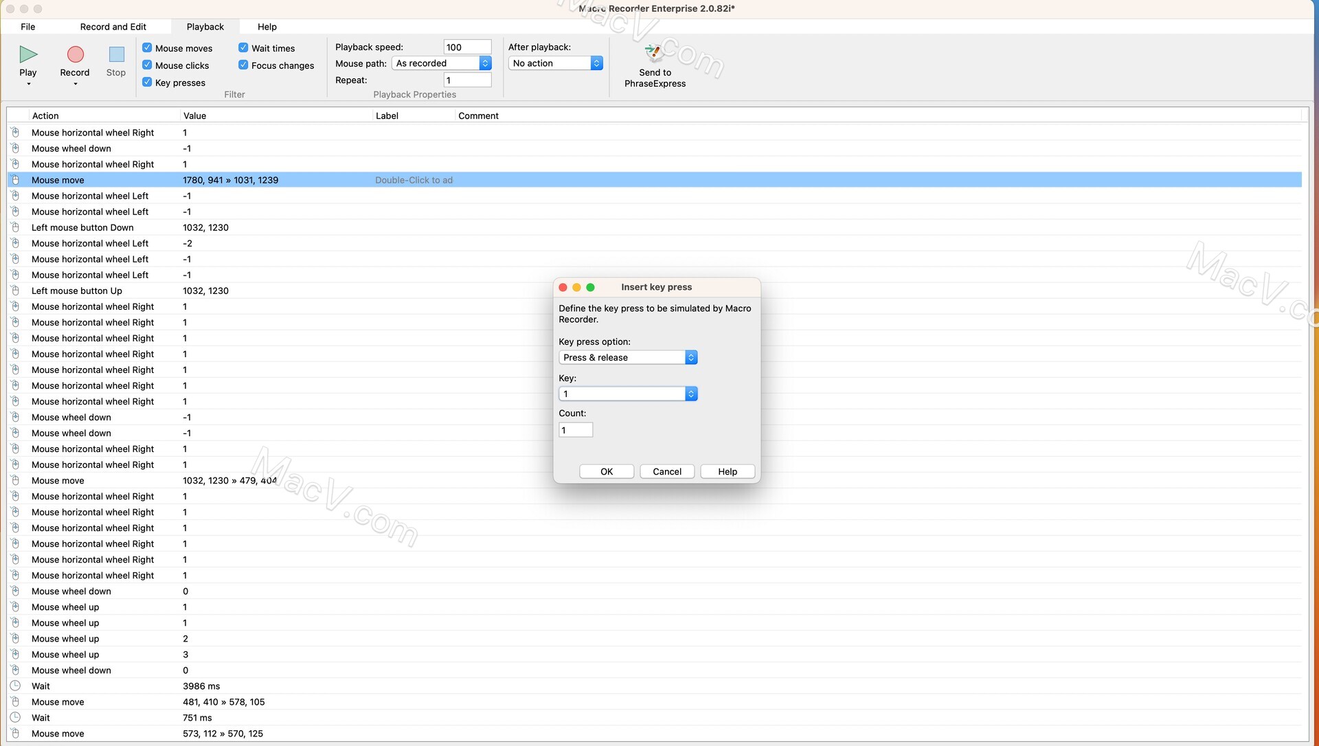 Macro Recorder Enterprise破解版-Macro Recorder Enterprise for mac(鼠标按键捕捉工具) 下载