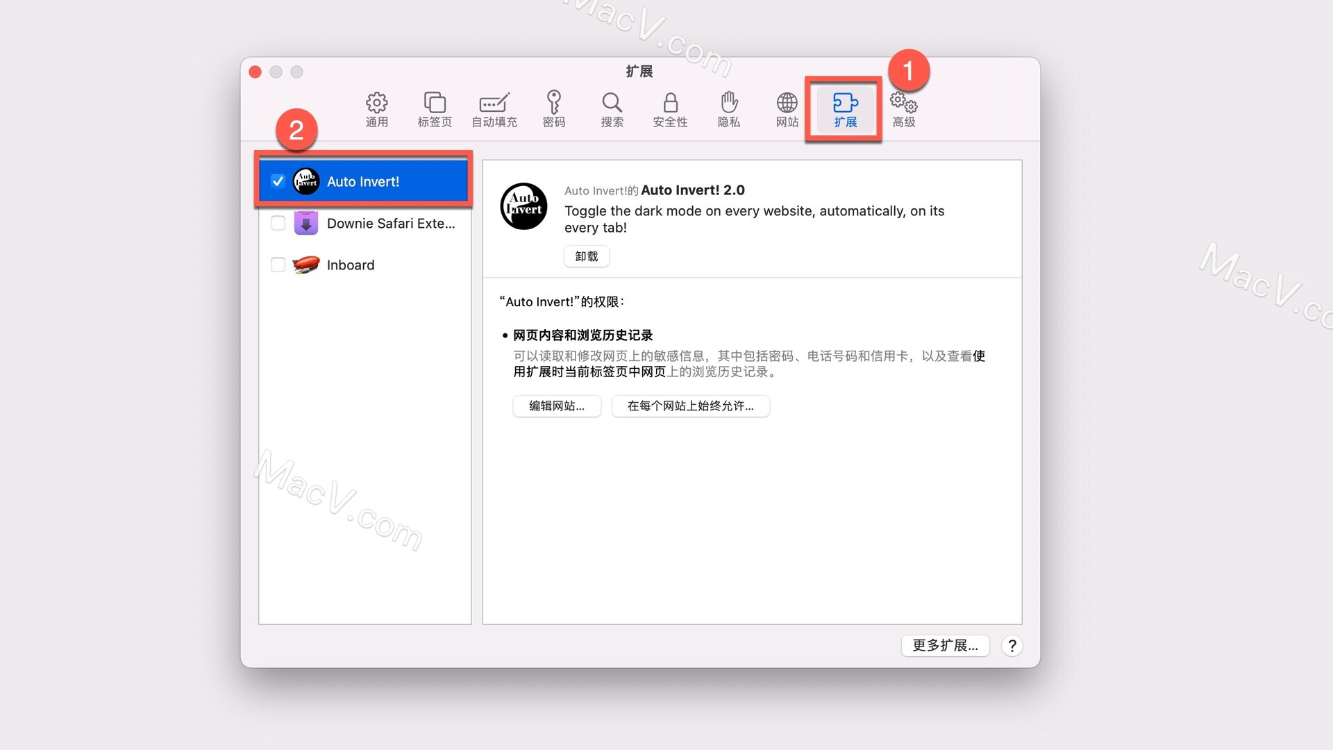 Auto Invert! -Auto Invert! for Mac(Safari网页黑暗模式扩展工具)下载