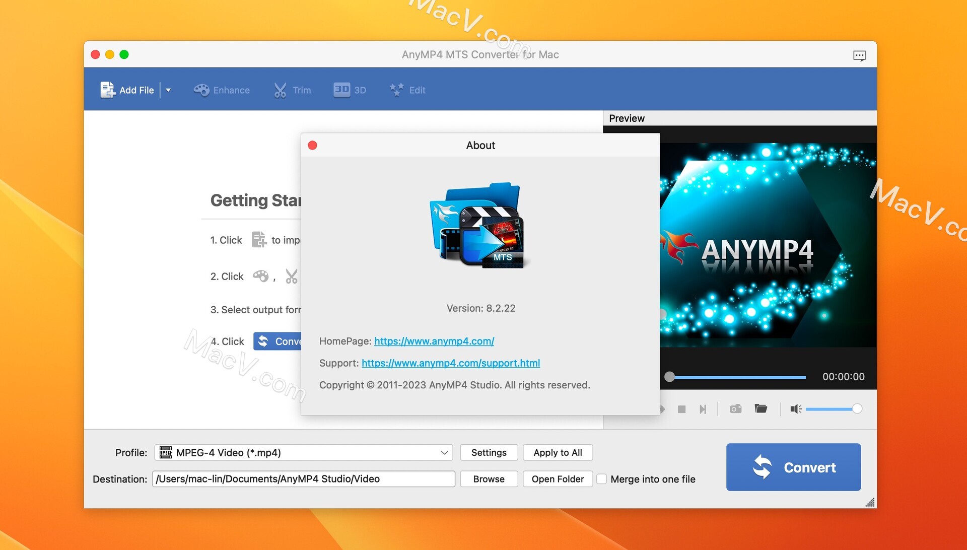 anymp4 mts converter mac下载-AnyMP4 MTS Converter for Mac(MTS格式转换工具)