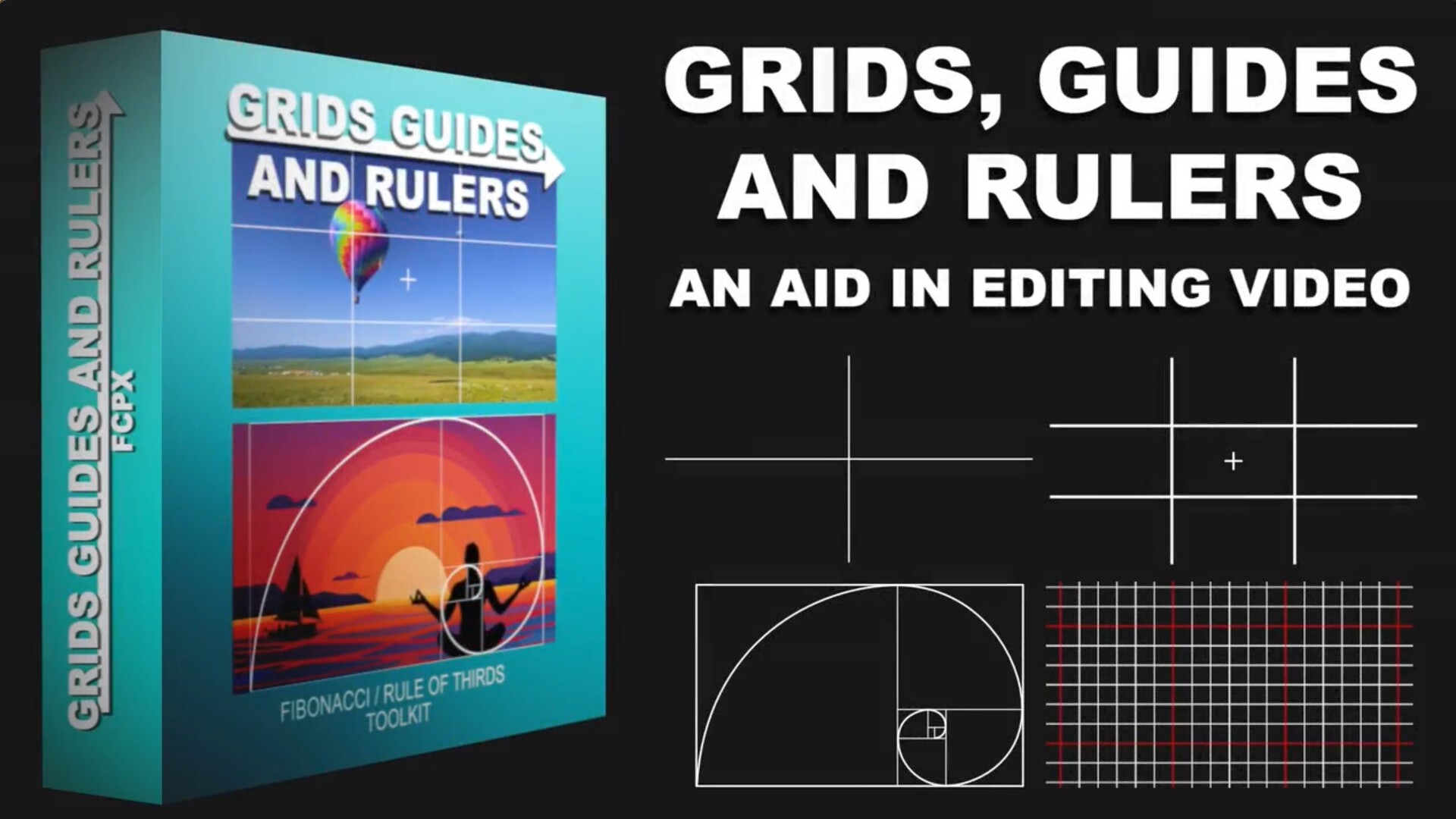 FCPX插件:15个网格指南和标尺素材Grids Guides and Rulers