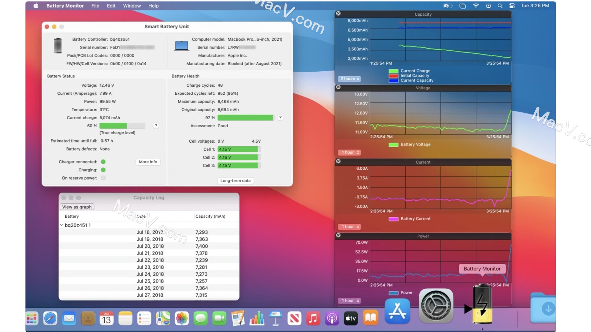 Battery Monitor破解版下载-Battery Monitor for Mac(苹果笔记本电池管理工具)