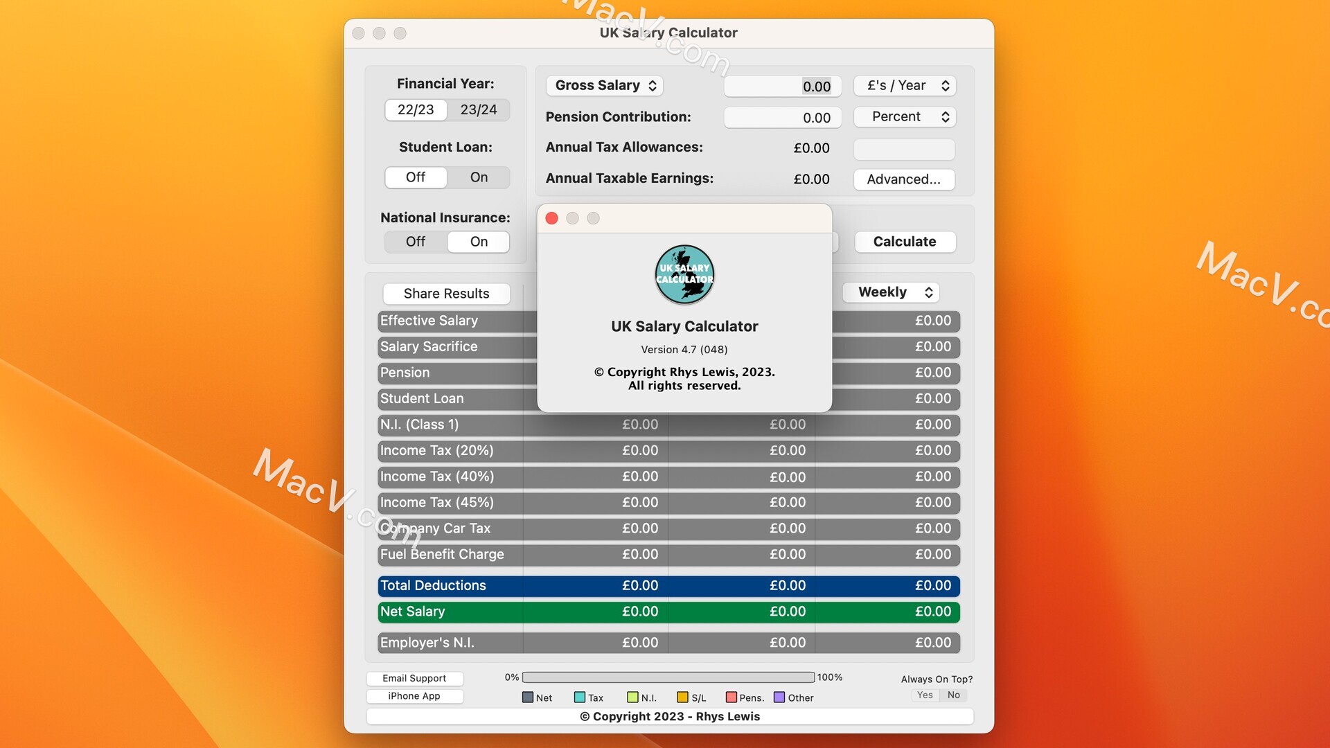 UK Salary Calculator破解-UK Salary Calculator for Mac(英国工资计算器)下载