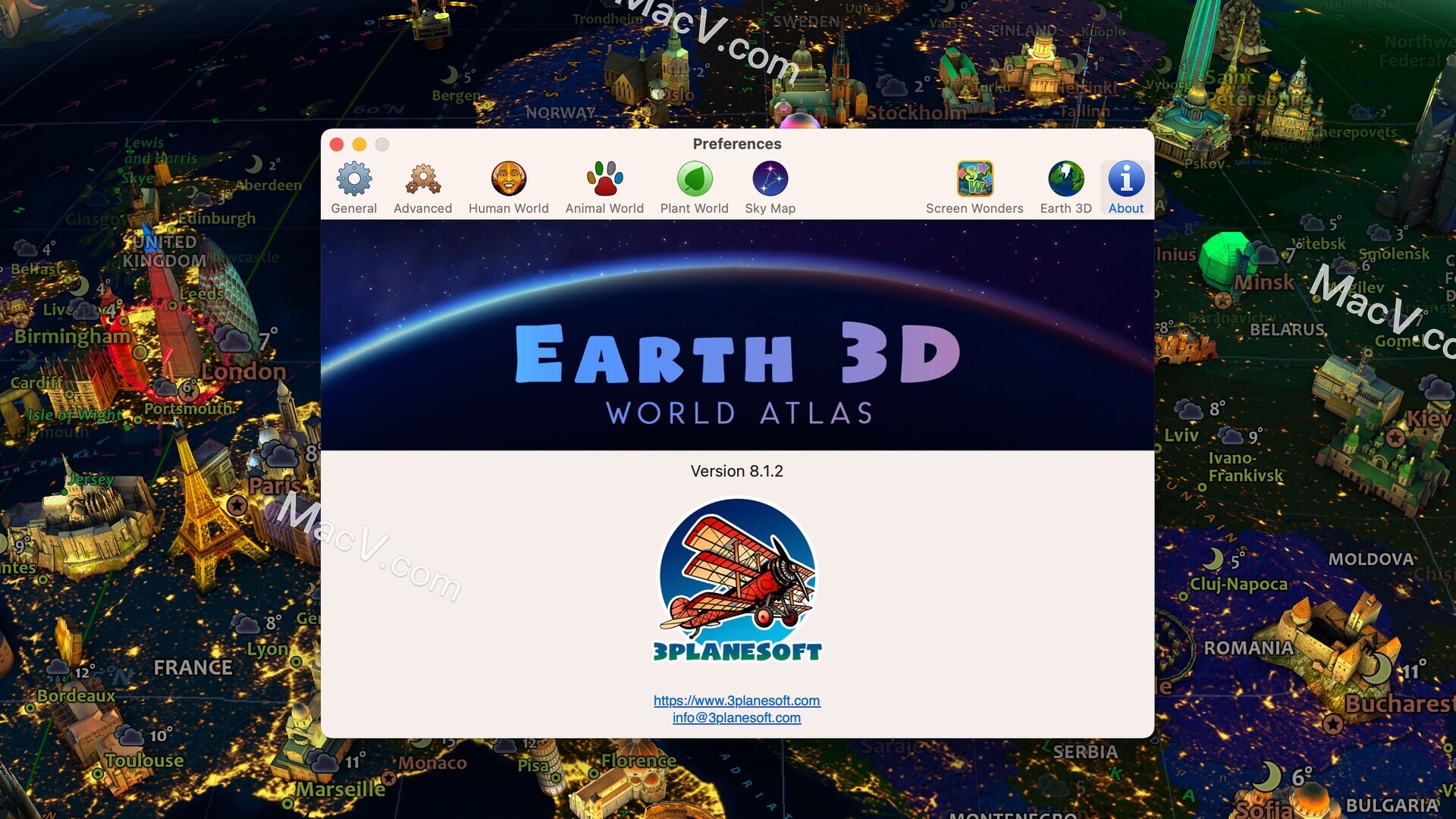 Earth 3D激活版-Earth 3D for mac(3D地球模拟软件)下载