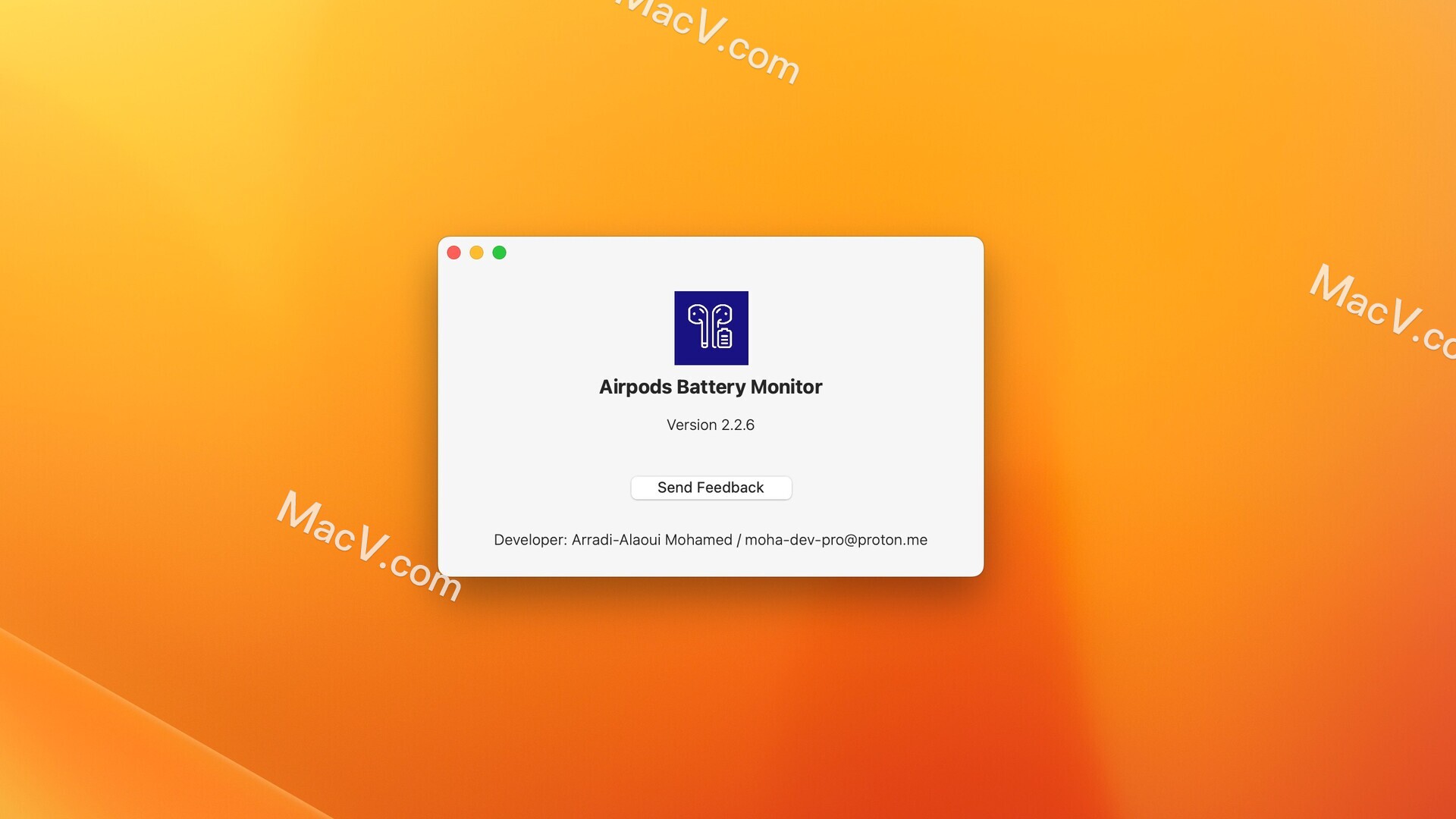 airpods battery monitor mac下载-Airpods Battery Monitor for mac(AirPods电池电量监控)