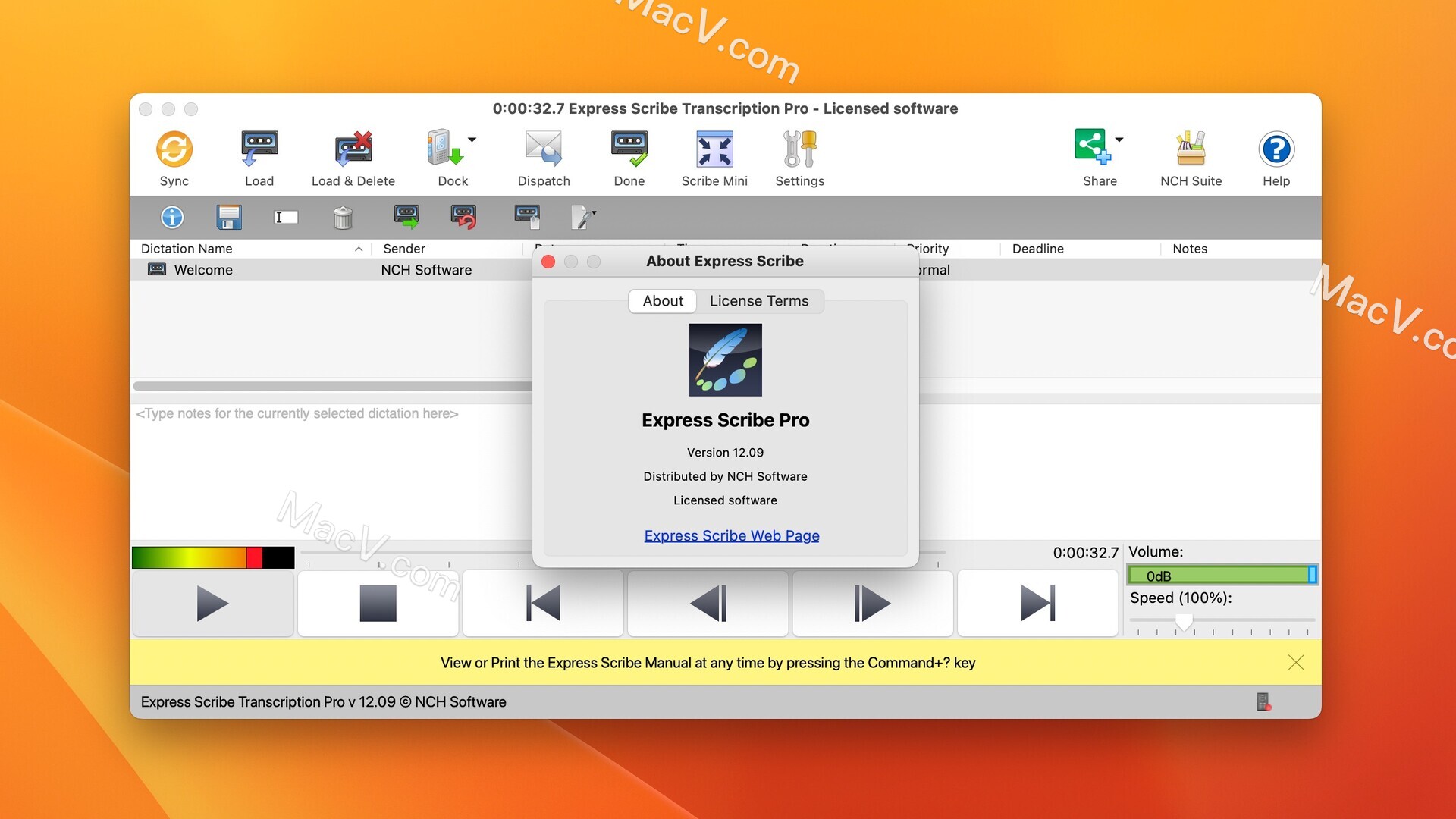 Express Scribe破解版下载-ExpressScribe for Mac(音频转录软件)