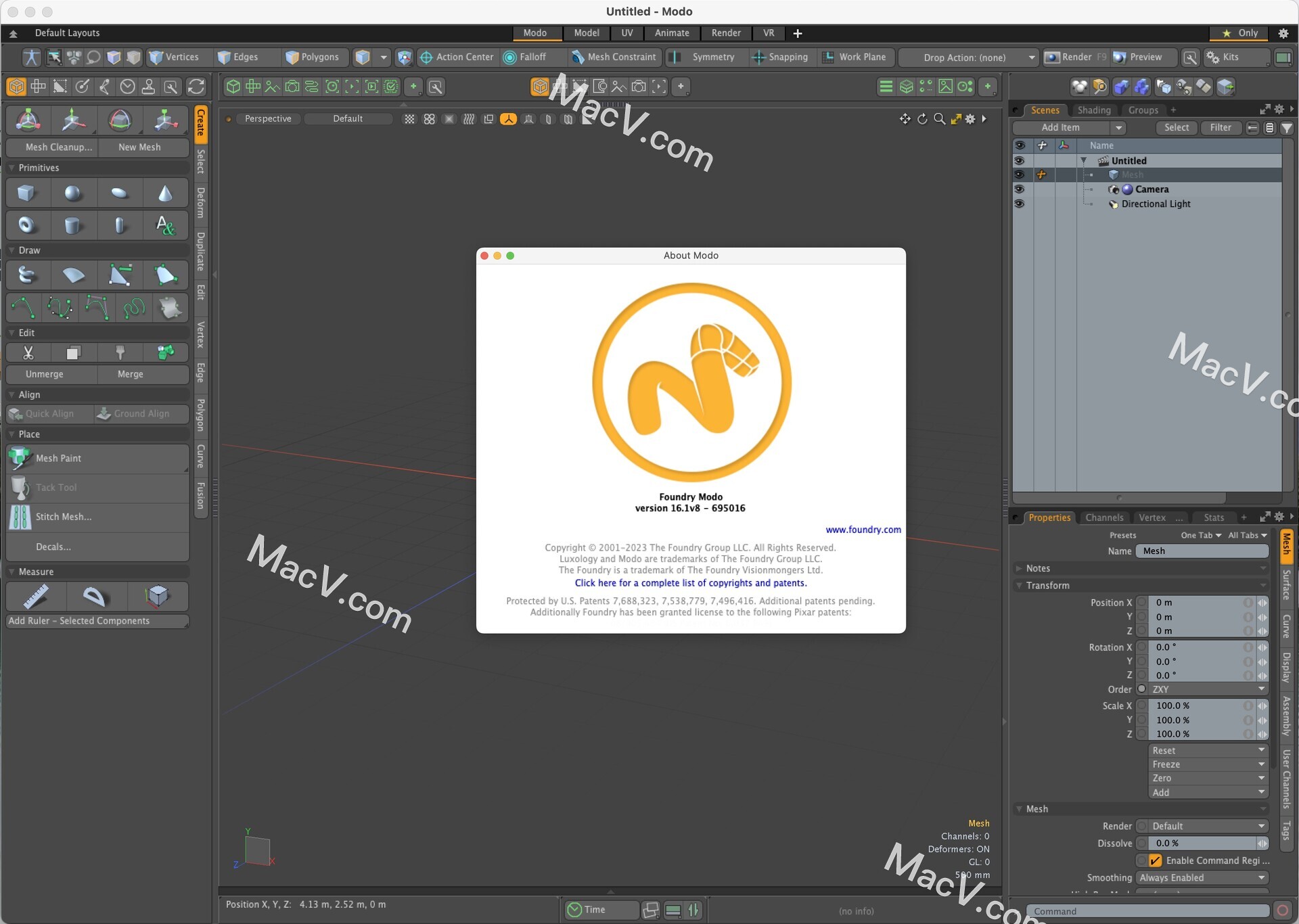 modo破解版-The Foundry Modo 16 for Mac(3D设计建模软件)下载