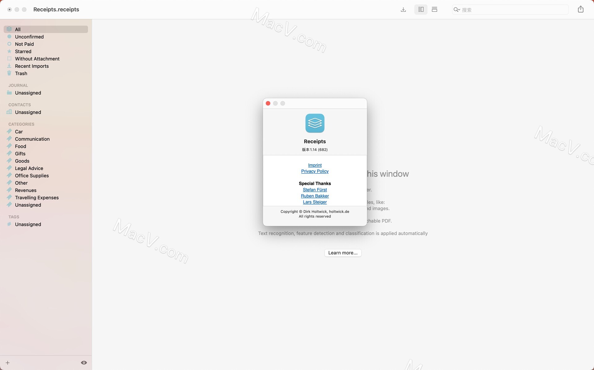 Receipts Mac破解版下载-Receipts for Mac(财务文件管理)