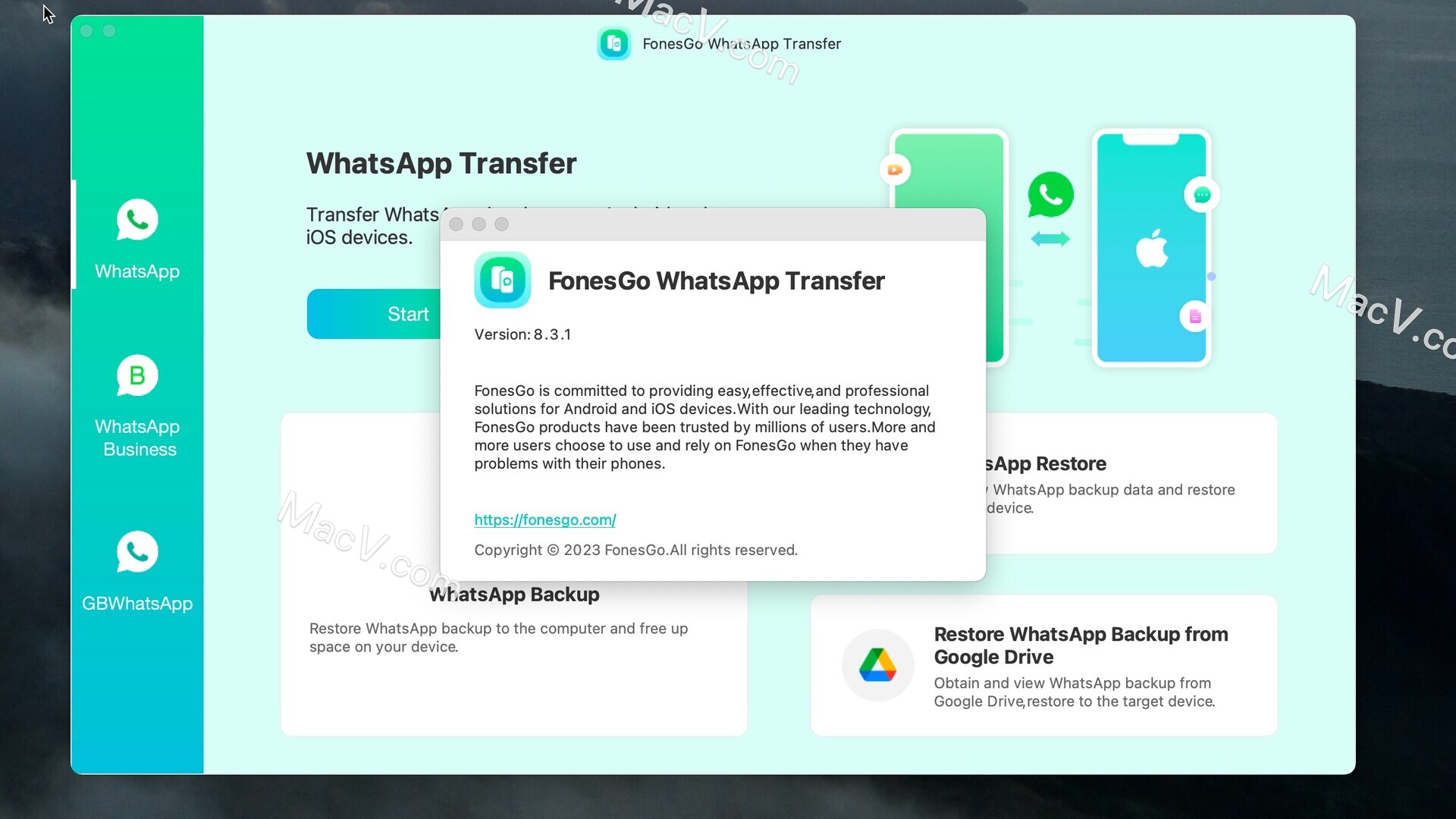 FonesGo WhatsApp Transfer 下载-FonesGo WhatsApp Transfer for Mac(专业的WhatsApp数据传输工具)