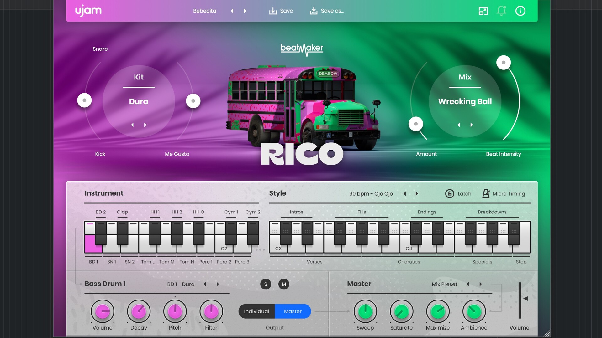 uJAM Beatmaker RICO for Mac(节奏制作插件)