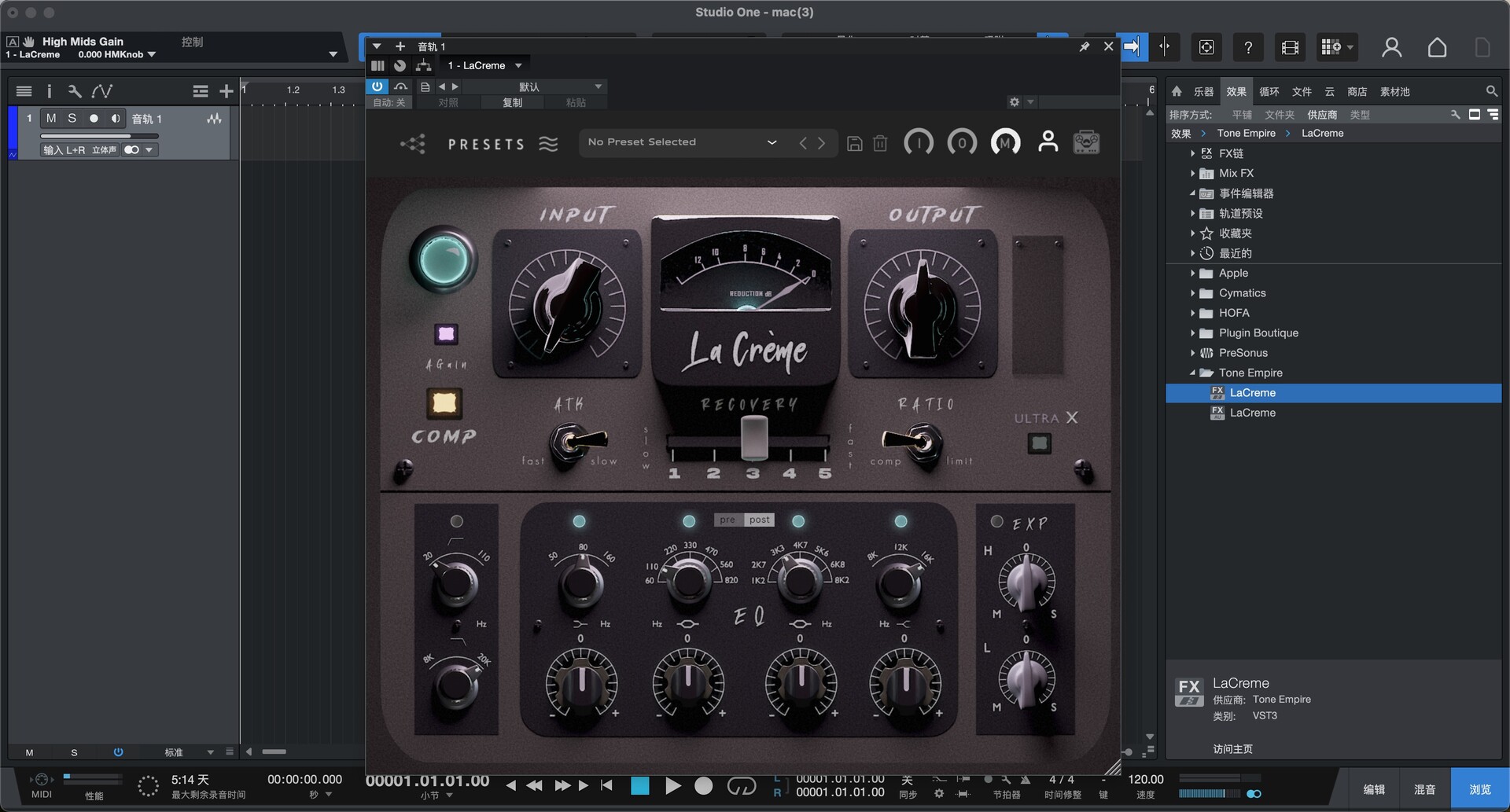 Tone Empire La Crème Mix Bus Processor for mac(混音处理器插件)