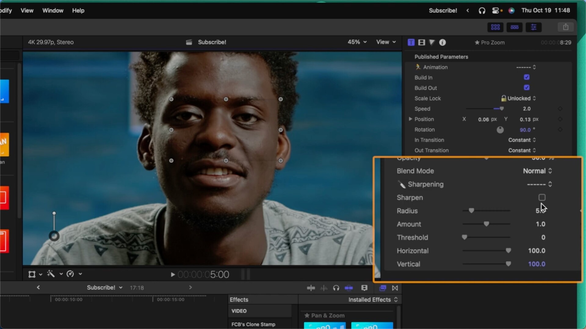 FCPX插件-缩放插件Pro Zooms For Final Cut Pro for Mac