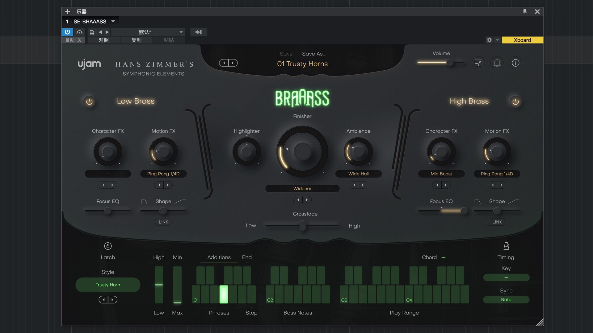 uJAM Symphonic Elements BRAAASS for Mac(黄铜乐器插件)