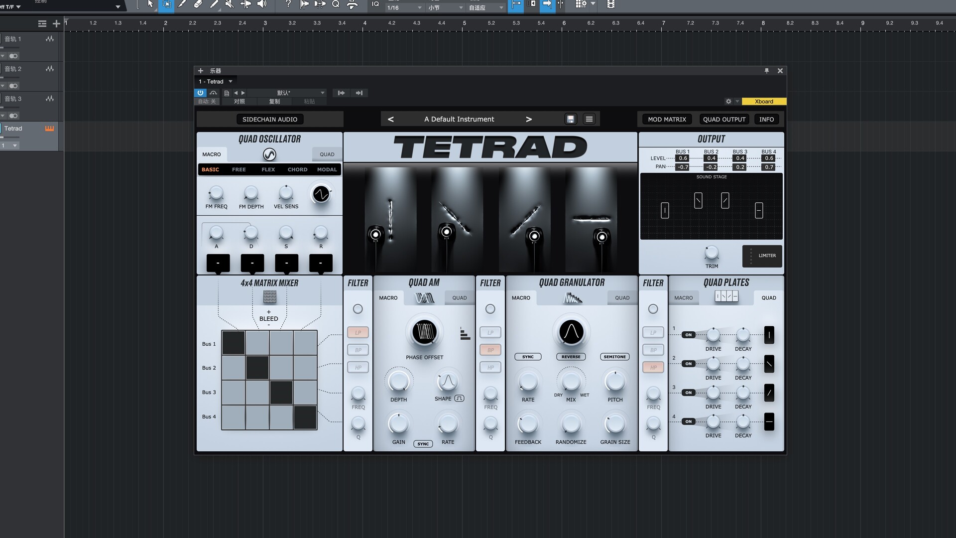 Physical Audio Tetrad for Mac(混合乐器插件)