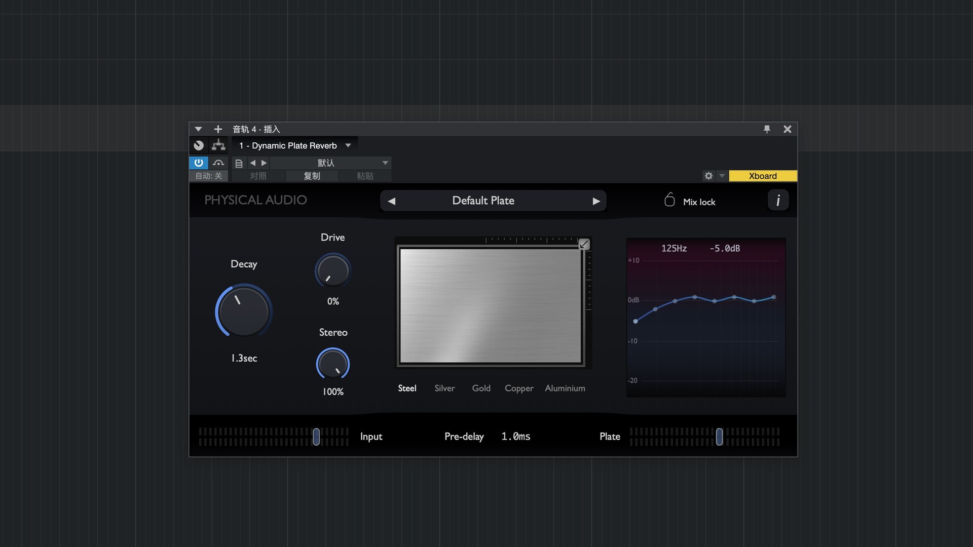 Physical Audio Dynamic Plate Reverb for Mac(效果插件)