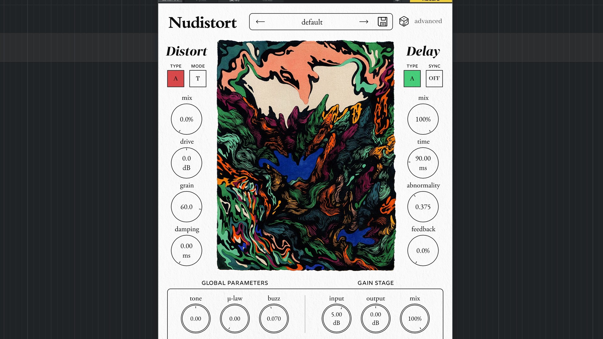 Nudist Audio Nudistort for Mac(失真效果插件)