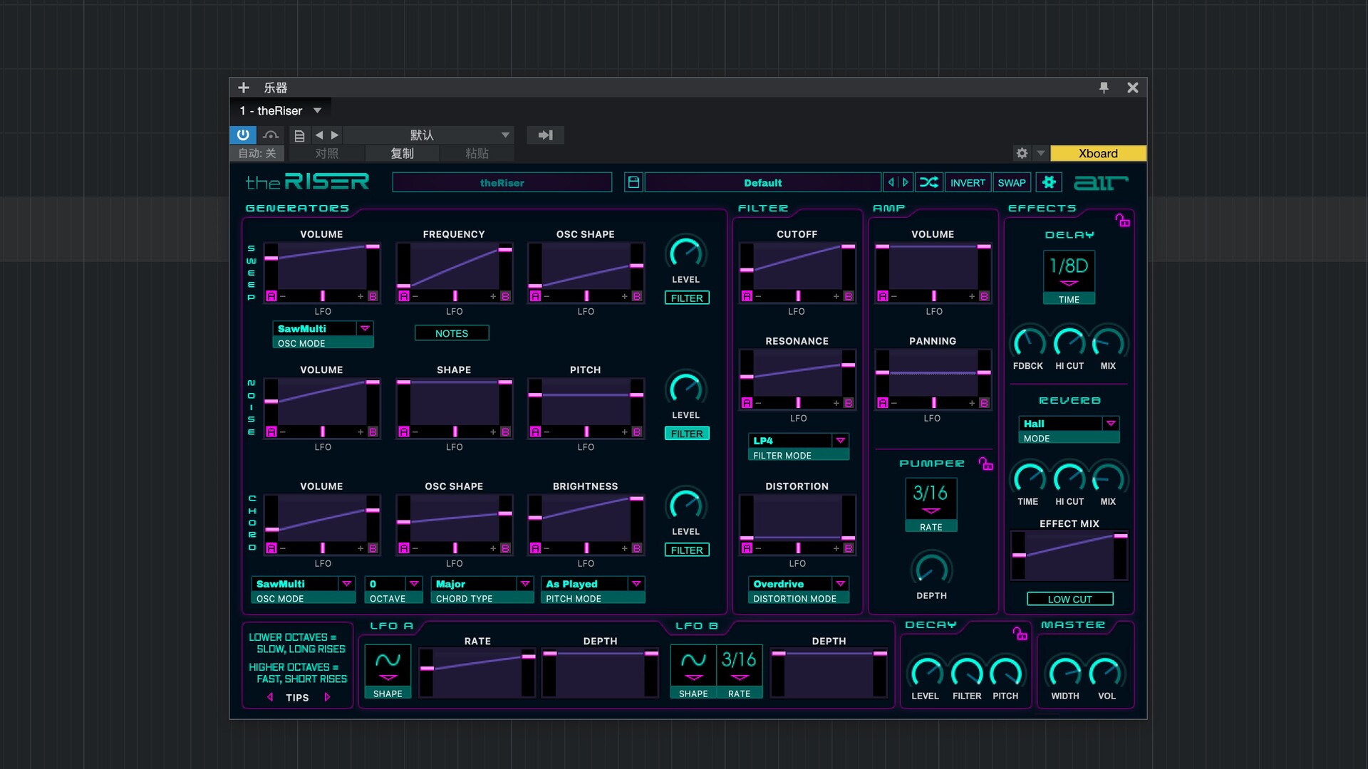 AIR Music Technology theRiser for Mac(过渡效果合成器插件)